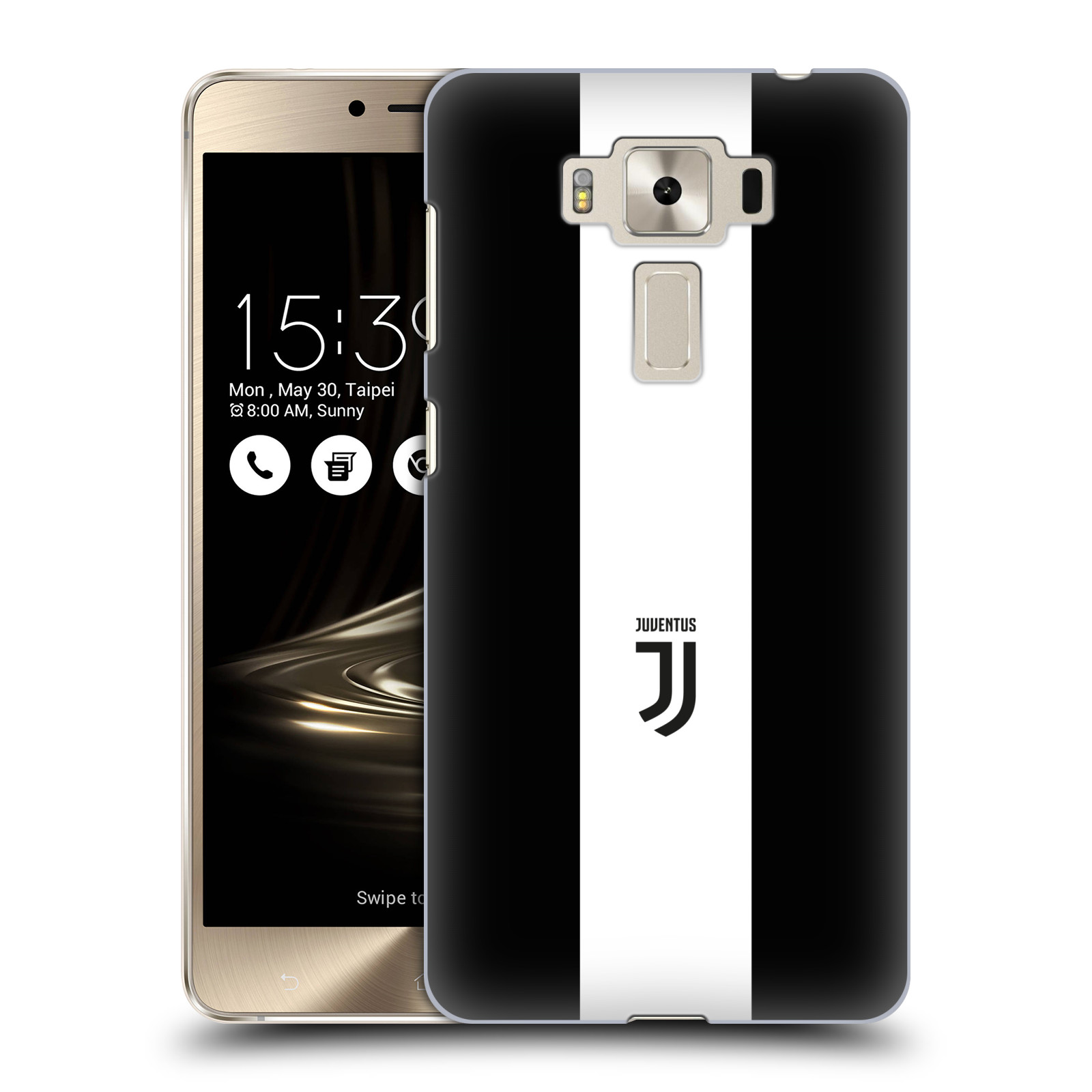 HEAD CASE plastový obal na mobil Asus Zenfone 3 DELUXE ZS550KL Fotbalový klub Juventus FC pruhy znak černá a bílá