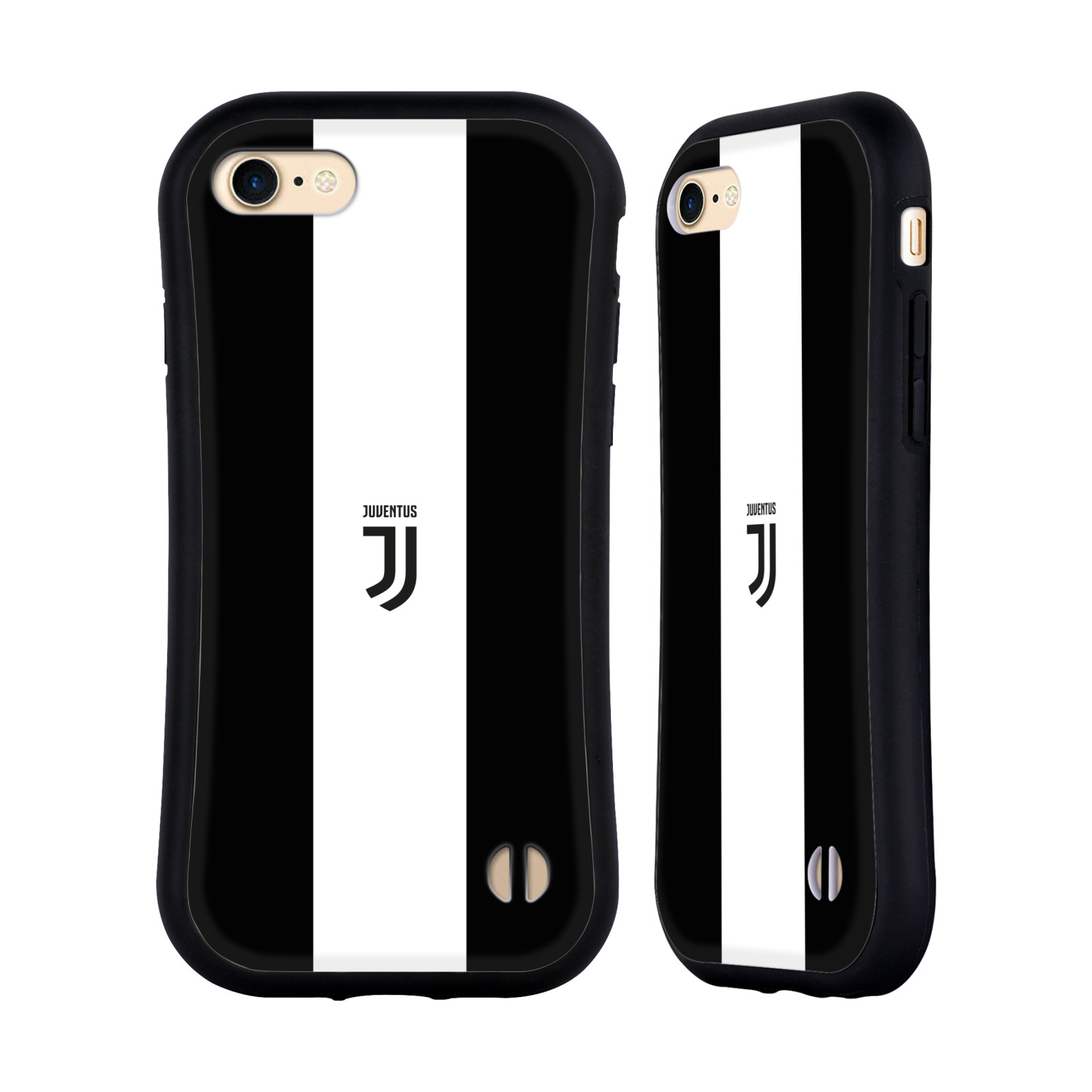 HEAD CASE odolný obal na mobil Apple Iphone 8 Fotbalový klub Juventus FC pruhy znak černá a bílá