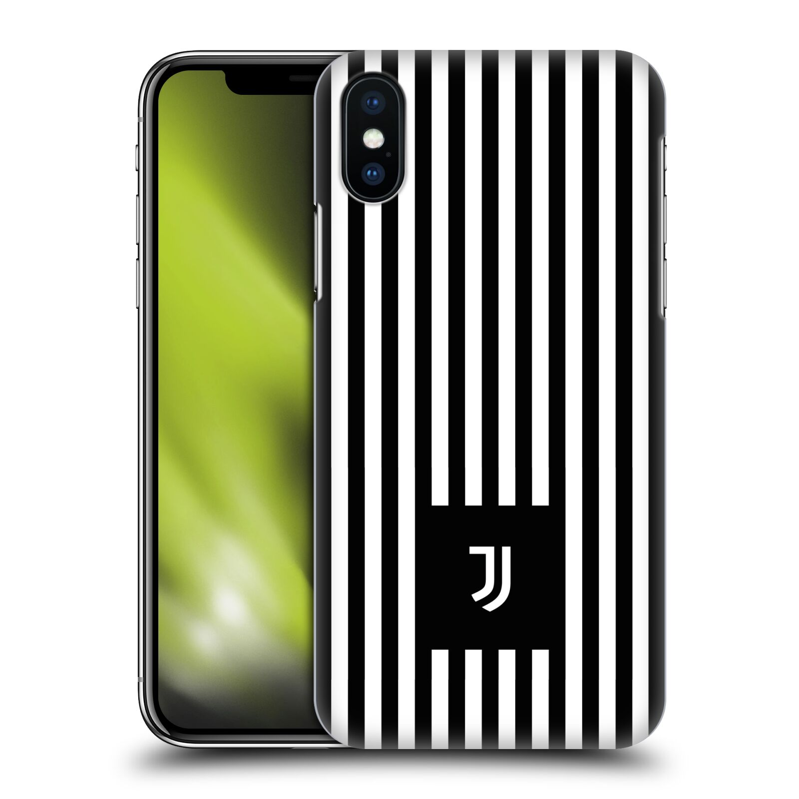 HEAD CASE plastový obal na mobil Apple Iphone X / XS Fotbalový klub Juventus FC černobílé pruhy znak