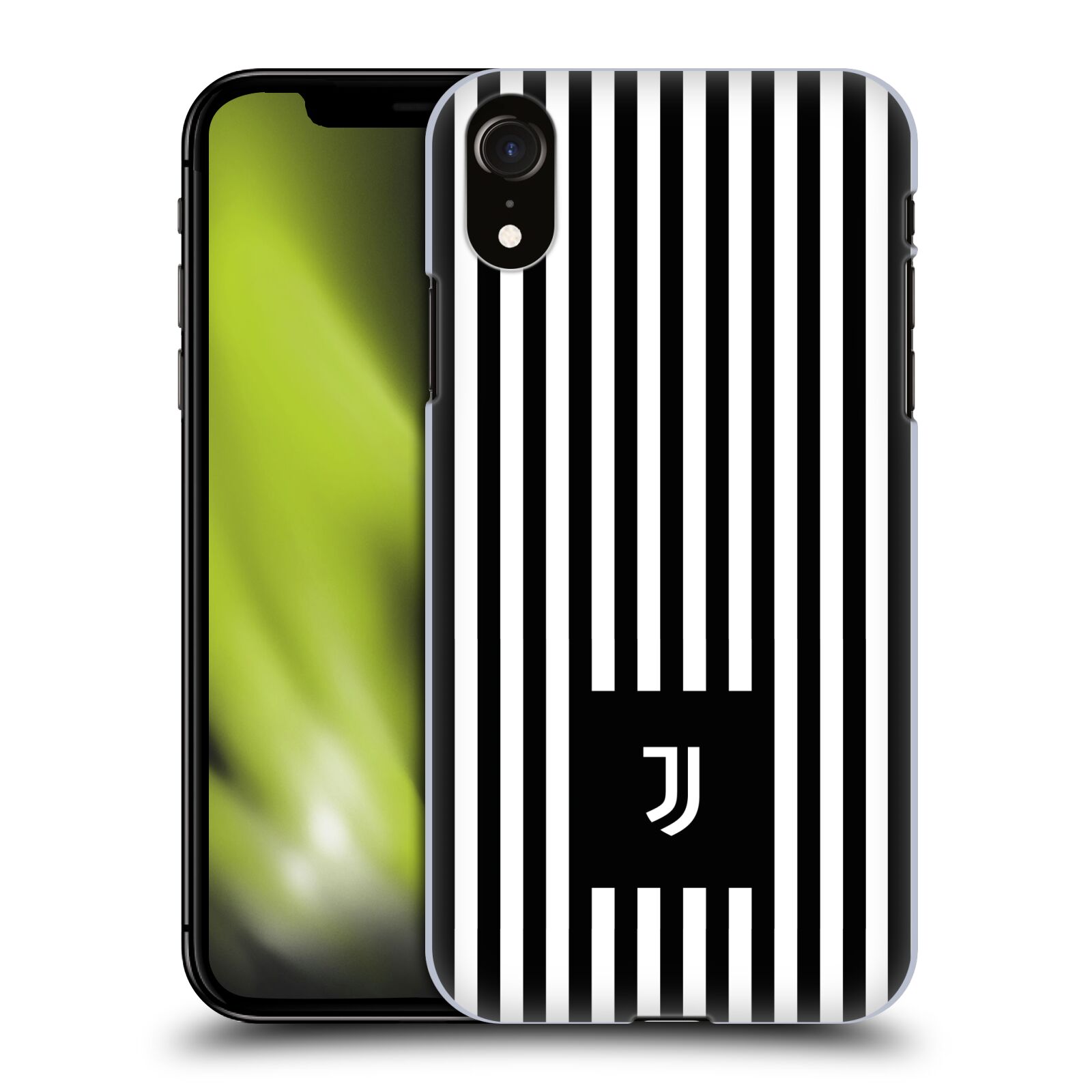 HEAD CASE plastový obal na mobil Apple Iphone XR Fotbalový klub Juventus FC černobílé pruhy znak