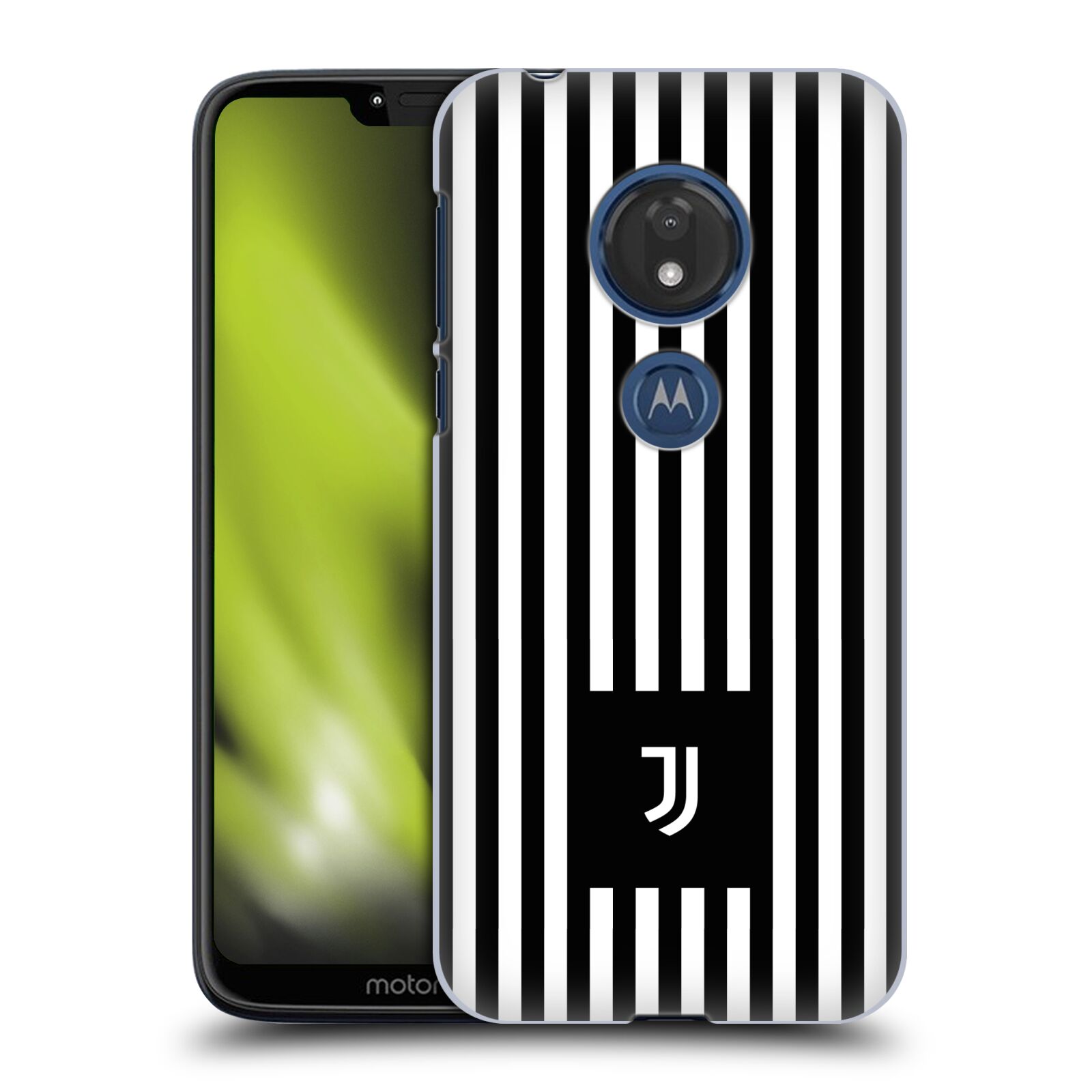 Pouzdro na mobil Motorola Moto G7 Play Fotbalový klub Juventus FC černobílé pruhy znak