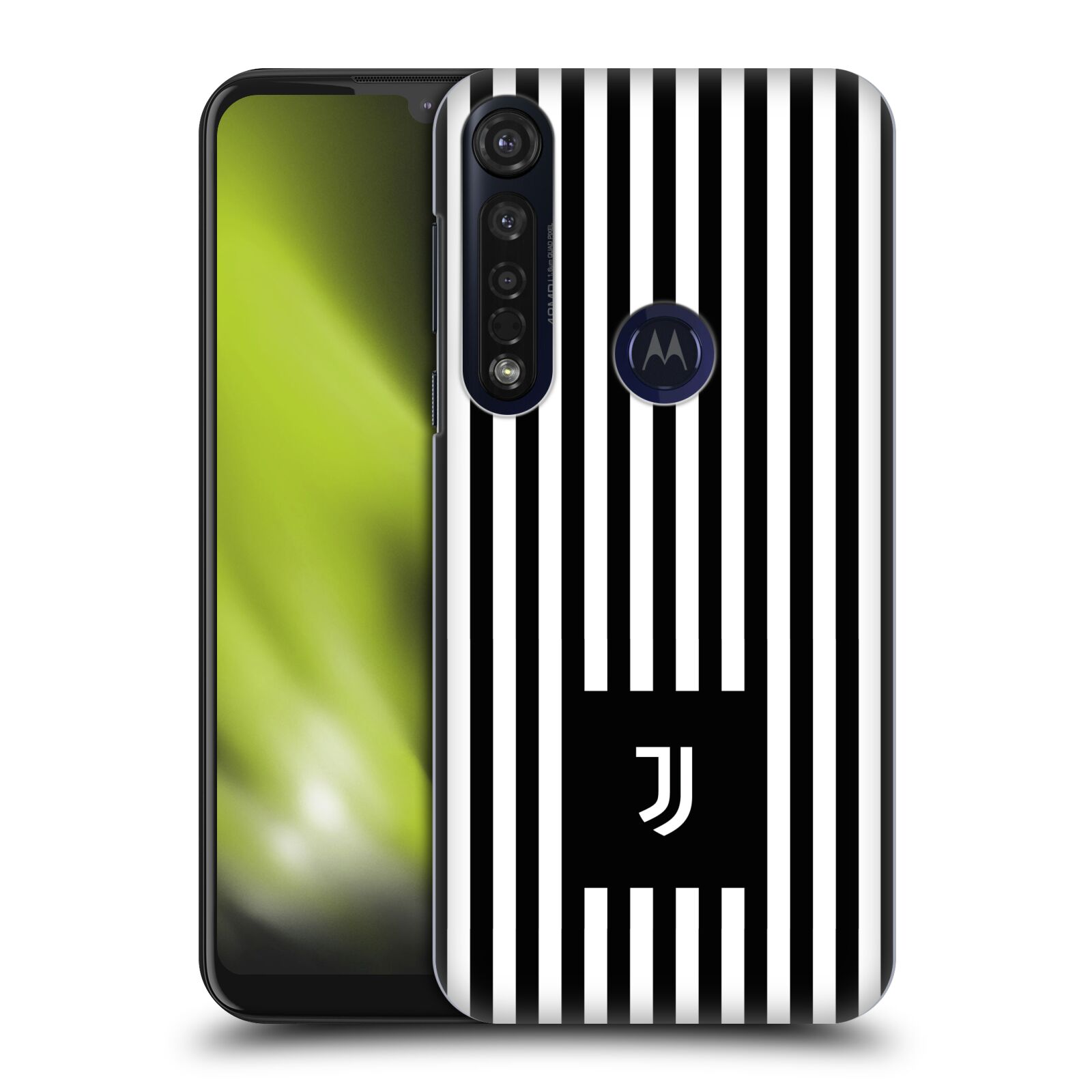 Pouzdro na mobil Motorola Moto G8 PLUS - HEAD CASE - Fotbalový klub Juventus FC černobílé pruhy znak