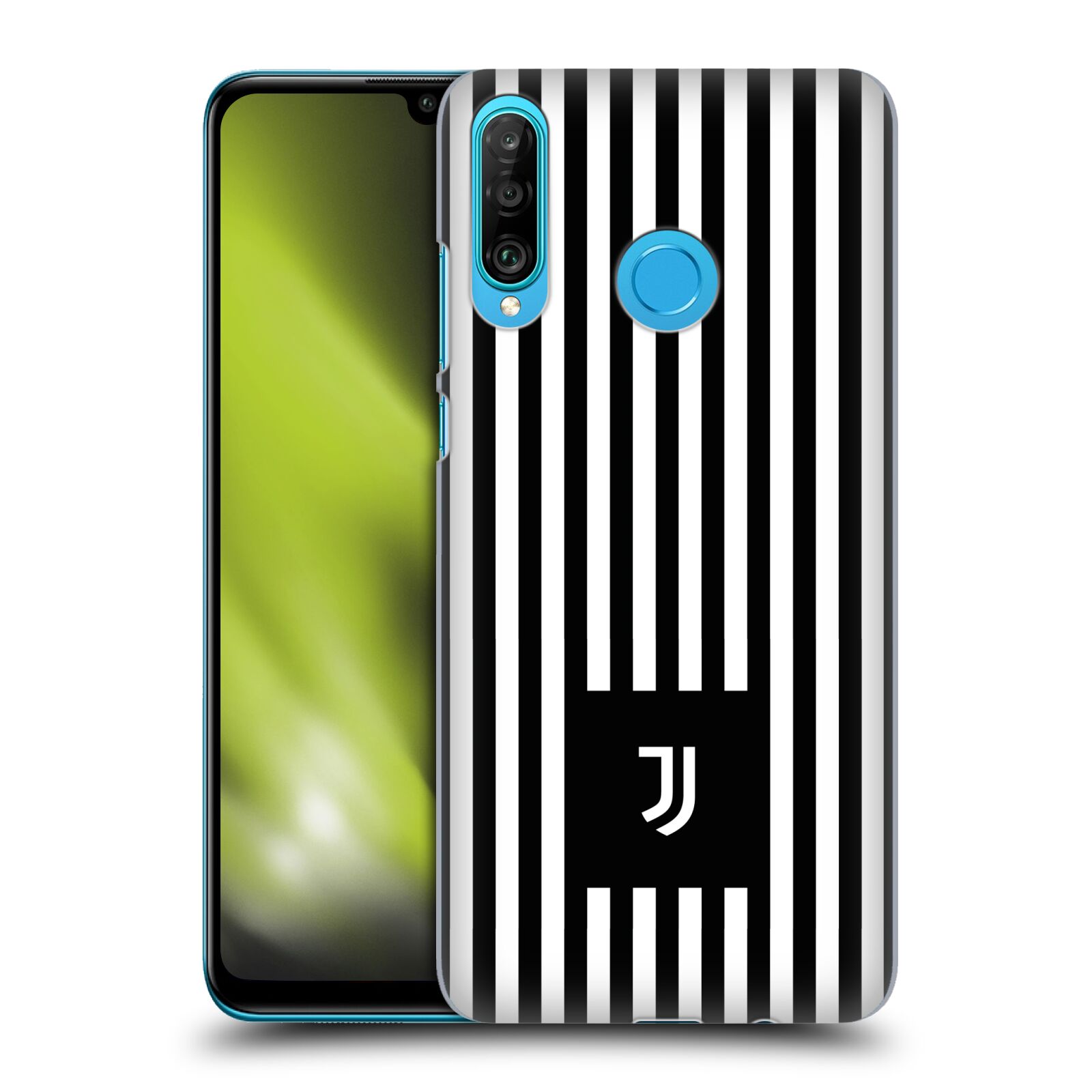 Pouzdro na mobil Huawei P30 LITE - HEAD CASE - Fotbalový klub Juventus FC černobílé pruhy znak