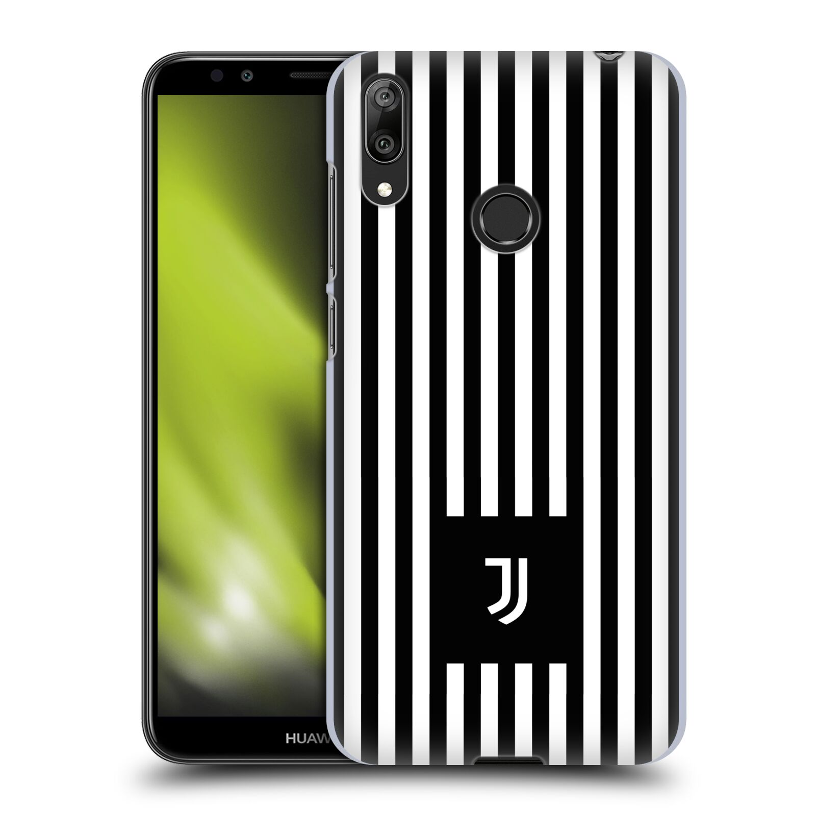 Pouzdro na mobil Huawei Y7 2019 - Head Case - Fotbalový klub Juventus FC černobílé pruhy znak