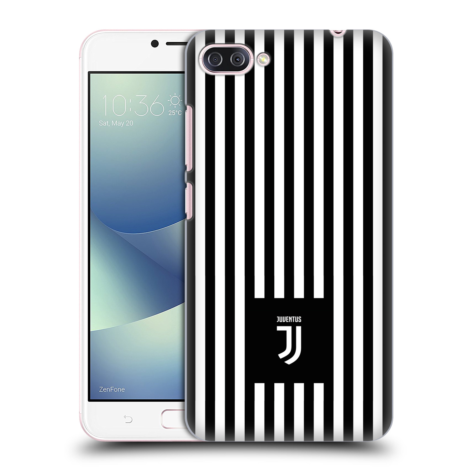 HEAD CASE plastový obal na mobil Asus Zenfone 4 MAX ZC554KL Fotbalový klub Juventus FC černobílé pruhy znak