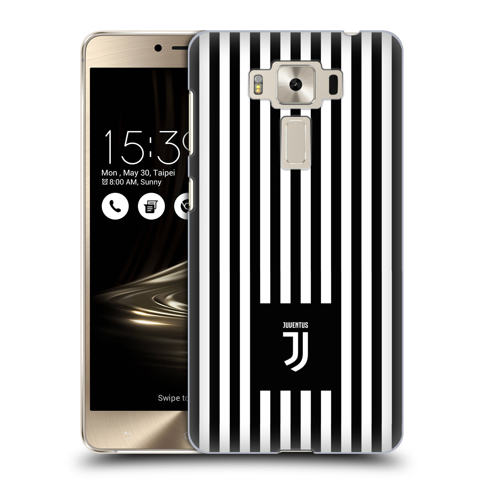 HEAD CASE plastový obal na mobil Asus Zenfone 3 DELUXE ZS550KL Fotbalový klub Juventus FC černobílé pruhy znak