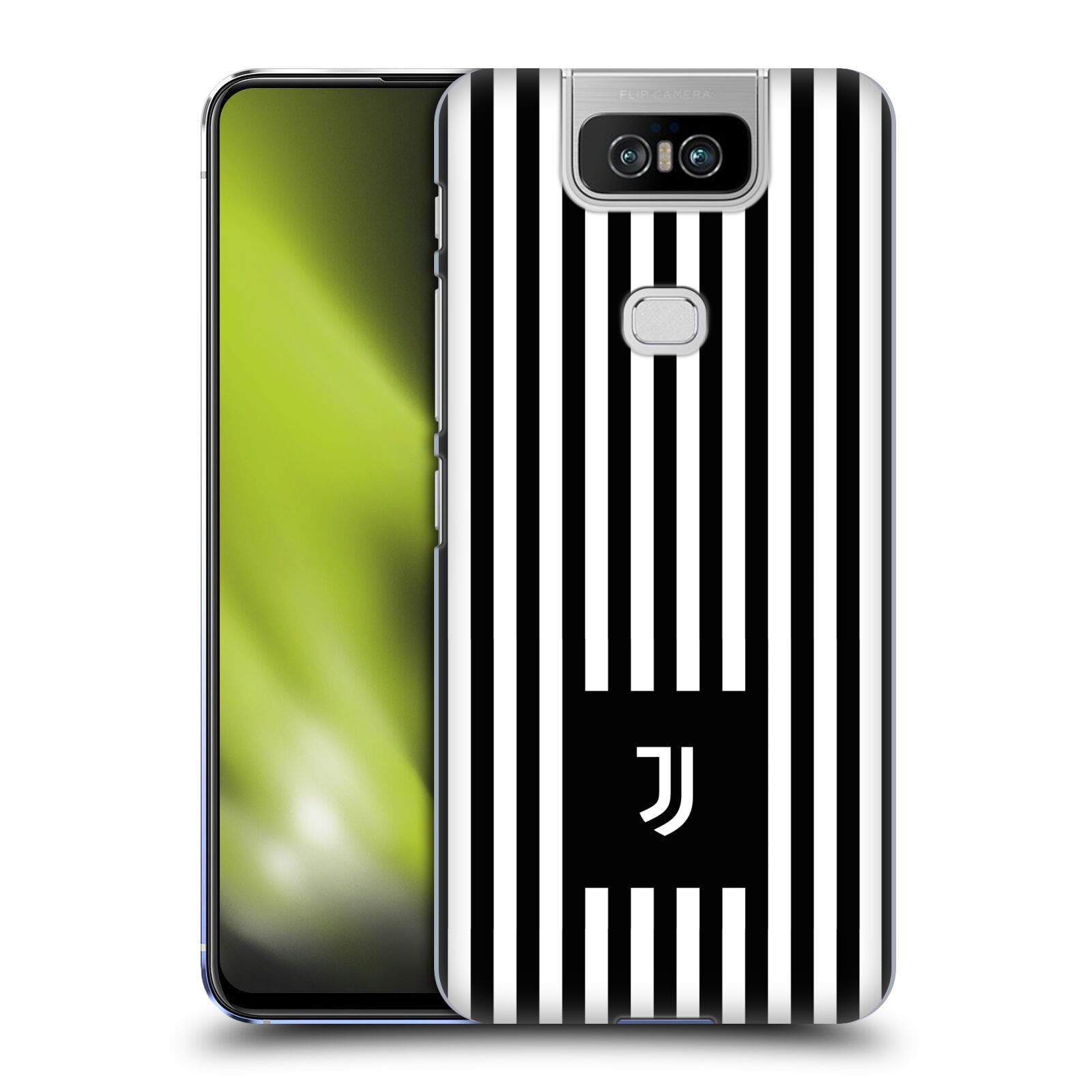 Pouzdro na mobil Asus Zenfone 6 ZS630KL - HEAD CASE - Fotbalový klub Juventus FC černobílé pruhy znak