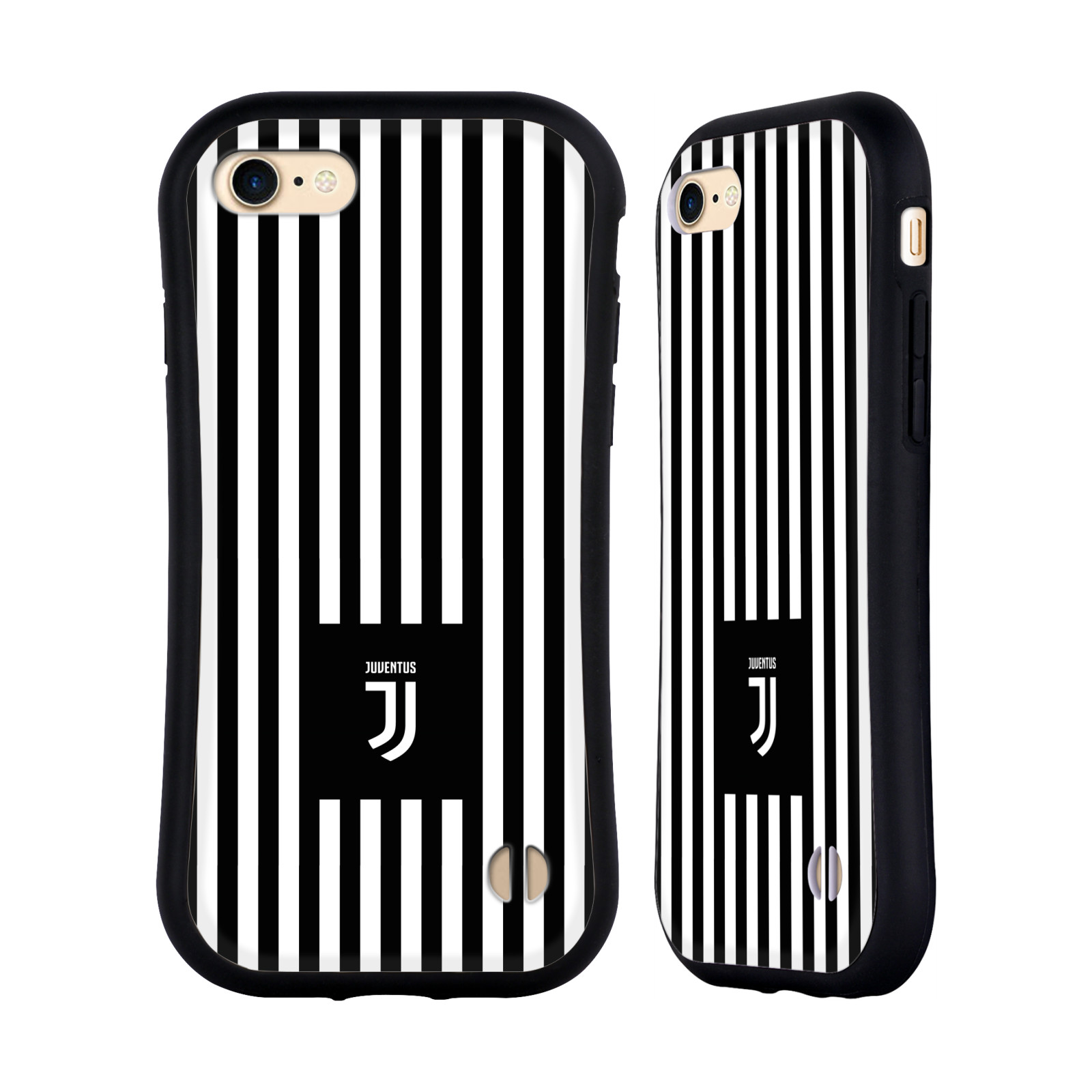 HEAD CASE odolný obal na mobil Apple Iphone 8 Fotbalový klub Juventus FC černobílé pruhy znak