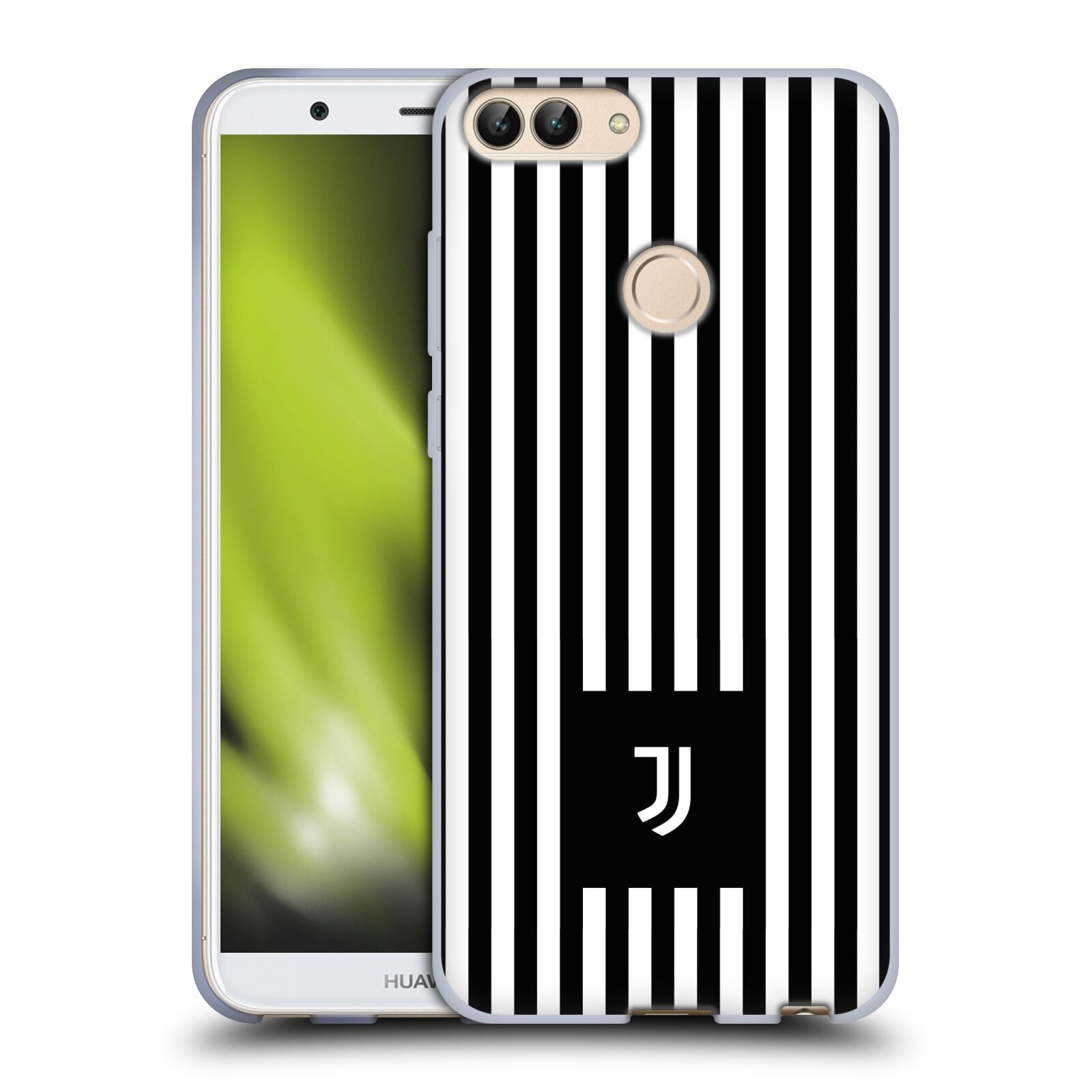 HEAD CASE silikon obal na mobil Huawei P SMART Fotbalový klub Juventus FC černobílé pruhy znak
