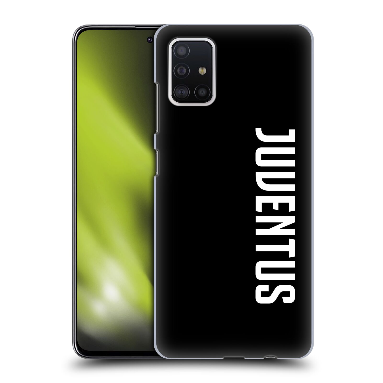Pouzdro na mobil Samsung Galaxy A51 - HEAD CASE - Fotbalový klub Juventus FC černé pozadí velký bílý nápis