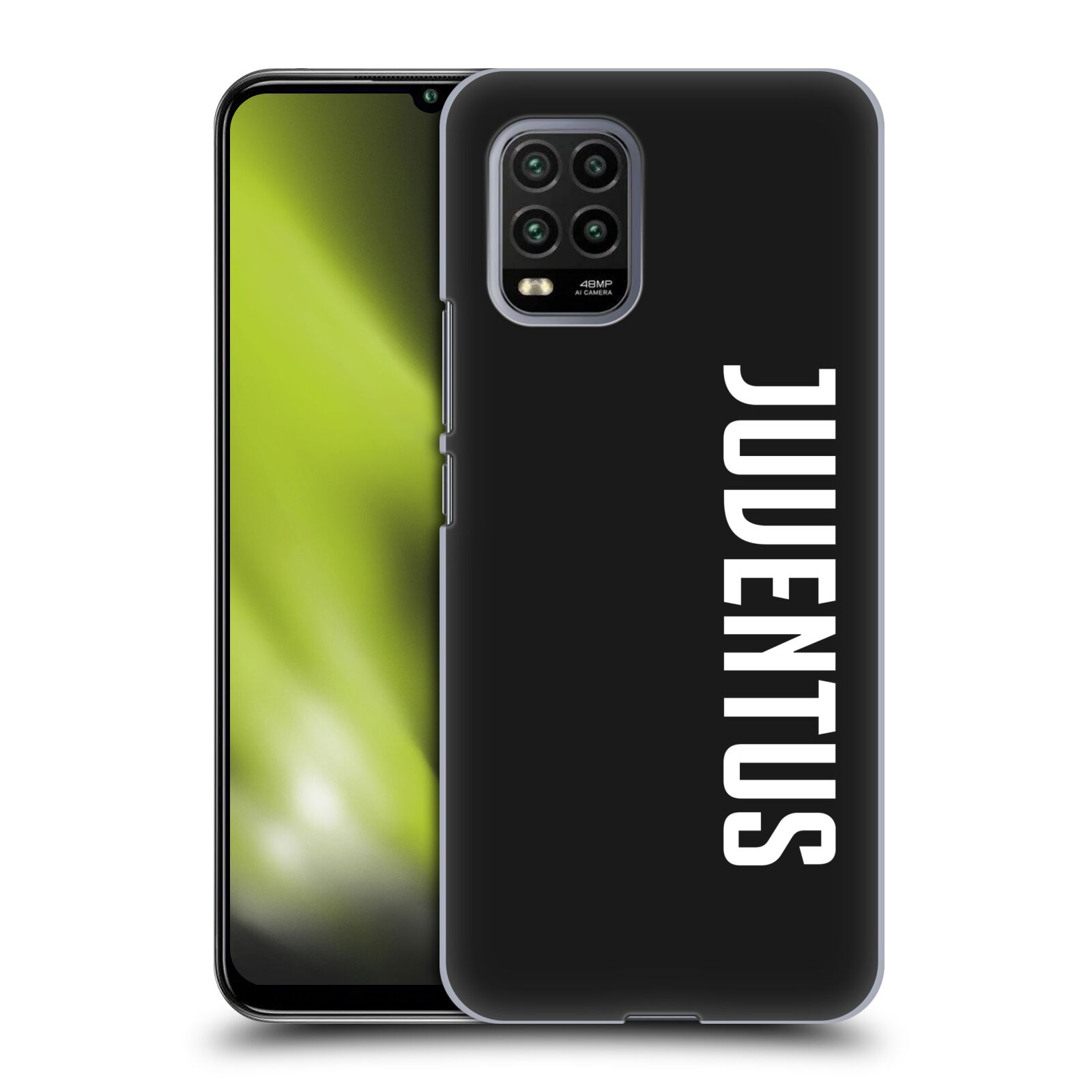 Zadní kryt, obal na mobil Xiaomi Mi 10 LITE Fotbalový klub Juventus FC černé pozadí velký bílý nápis