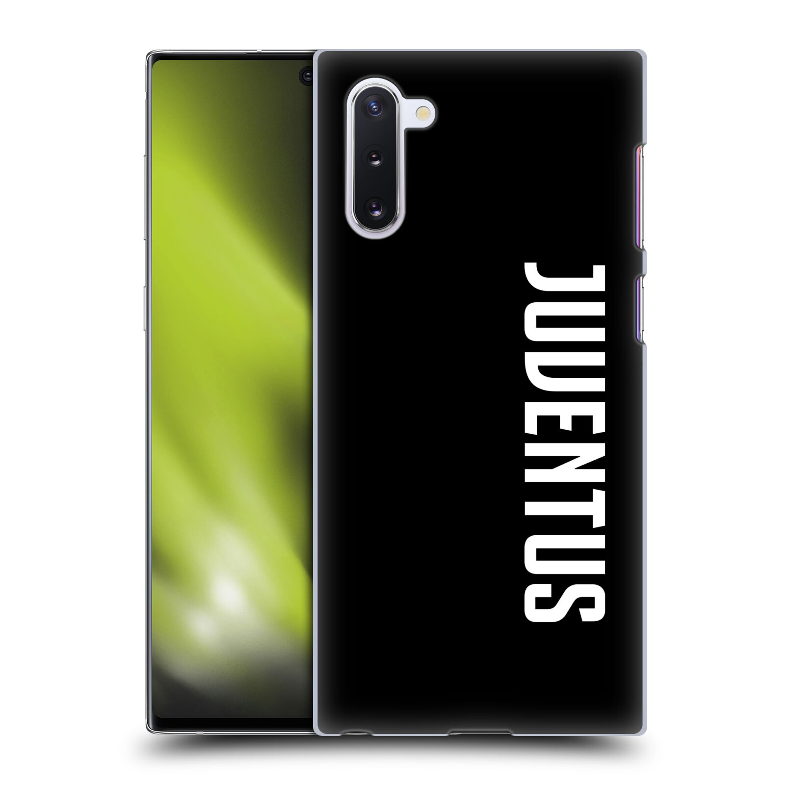 Pouzdro na mobil Samsung Galaxy Note 10 - HEAD CASE - Fotbalový klub Juventus FC černé pozadí velký bílý nápis