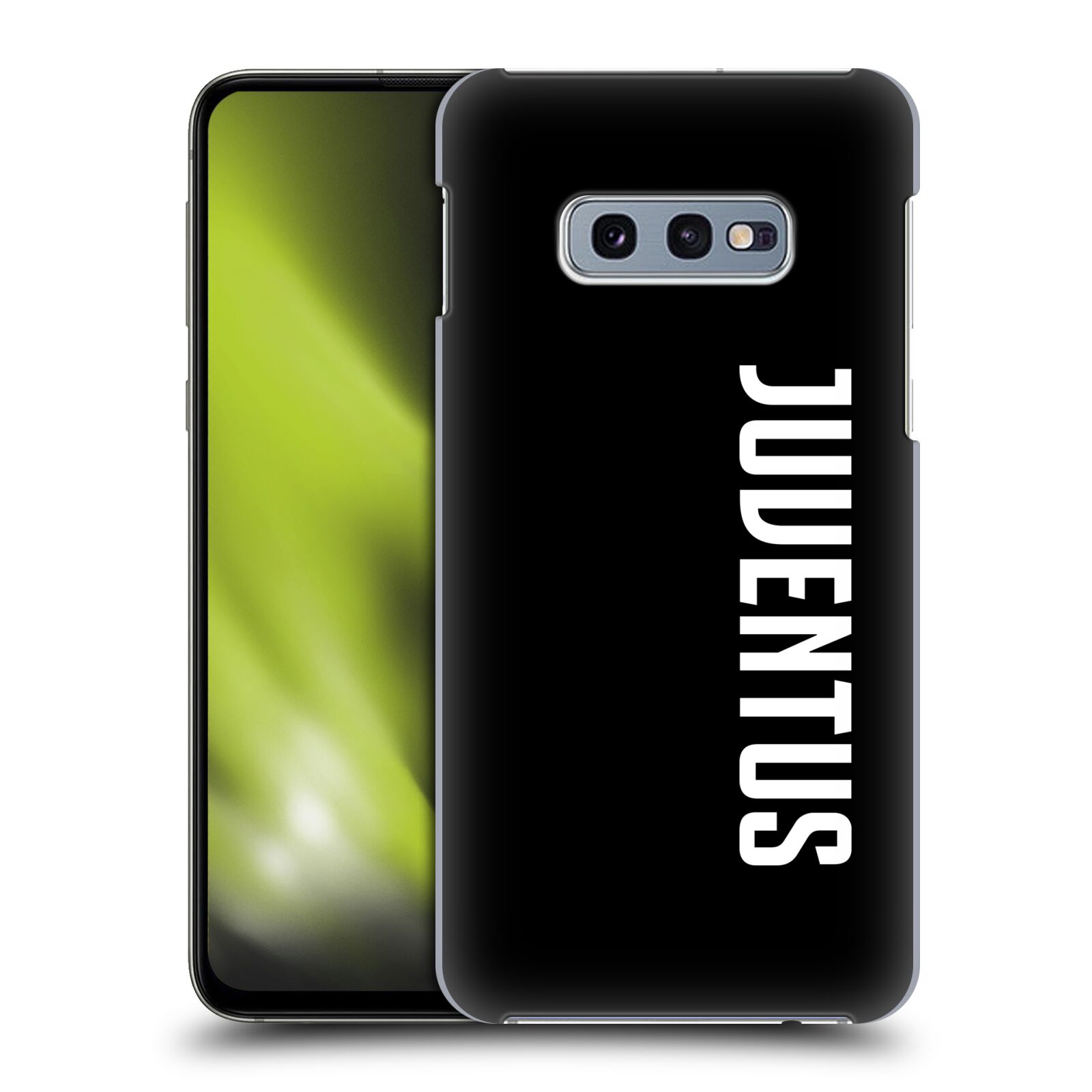 Pouzdro na mobil Samsung Galaxy S10e - HEAD CASE - Fotbalový klub Juventus FC černé pozadí velký bílý nápis