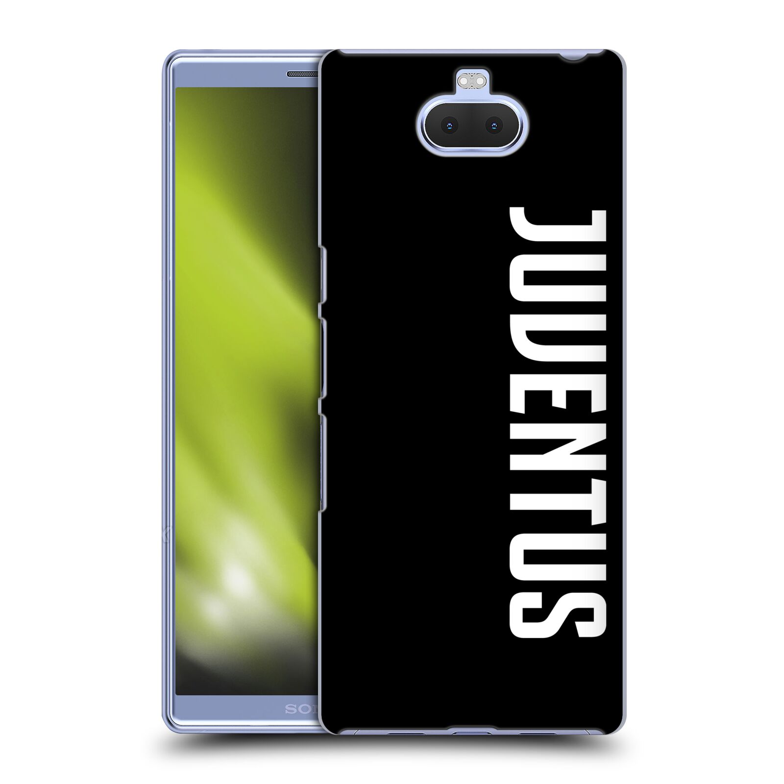 Pouzdro na mobil Sony Xperia 10 - Head Case - Fotbalový klub Juventus FC černé pozadí velký bílý nápis