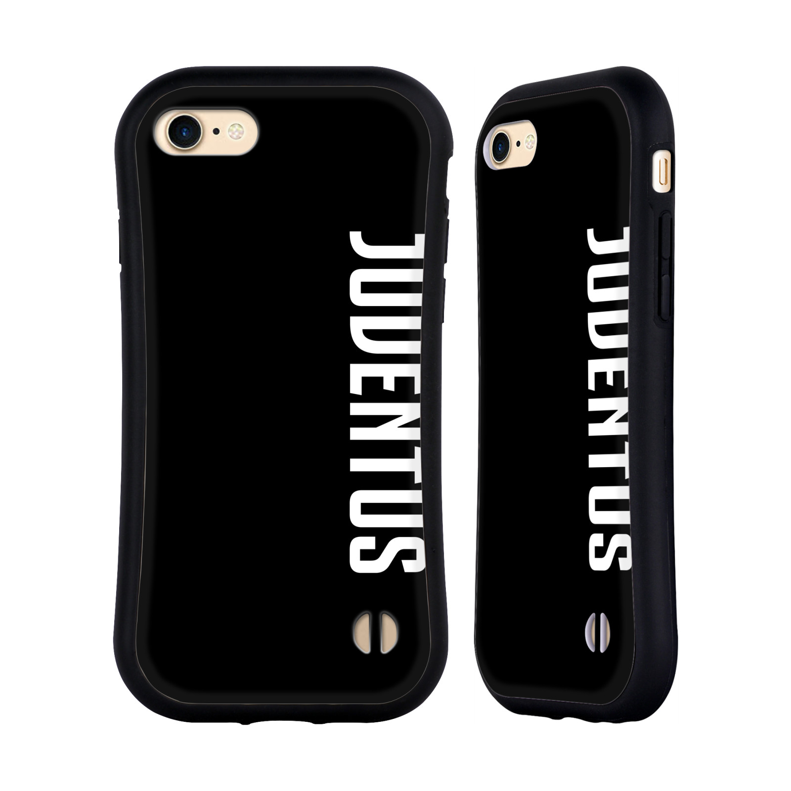 HEAD CASE odolný obal na mobil Apple Iphone 8 Fotbalový klub Juventus FC černé pozadí velký bílý nápis