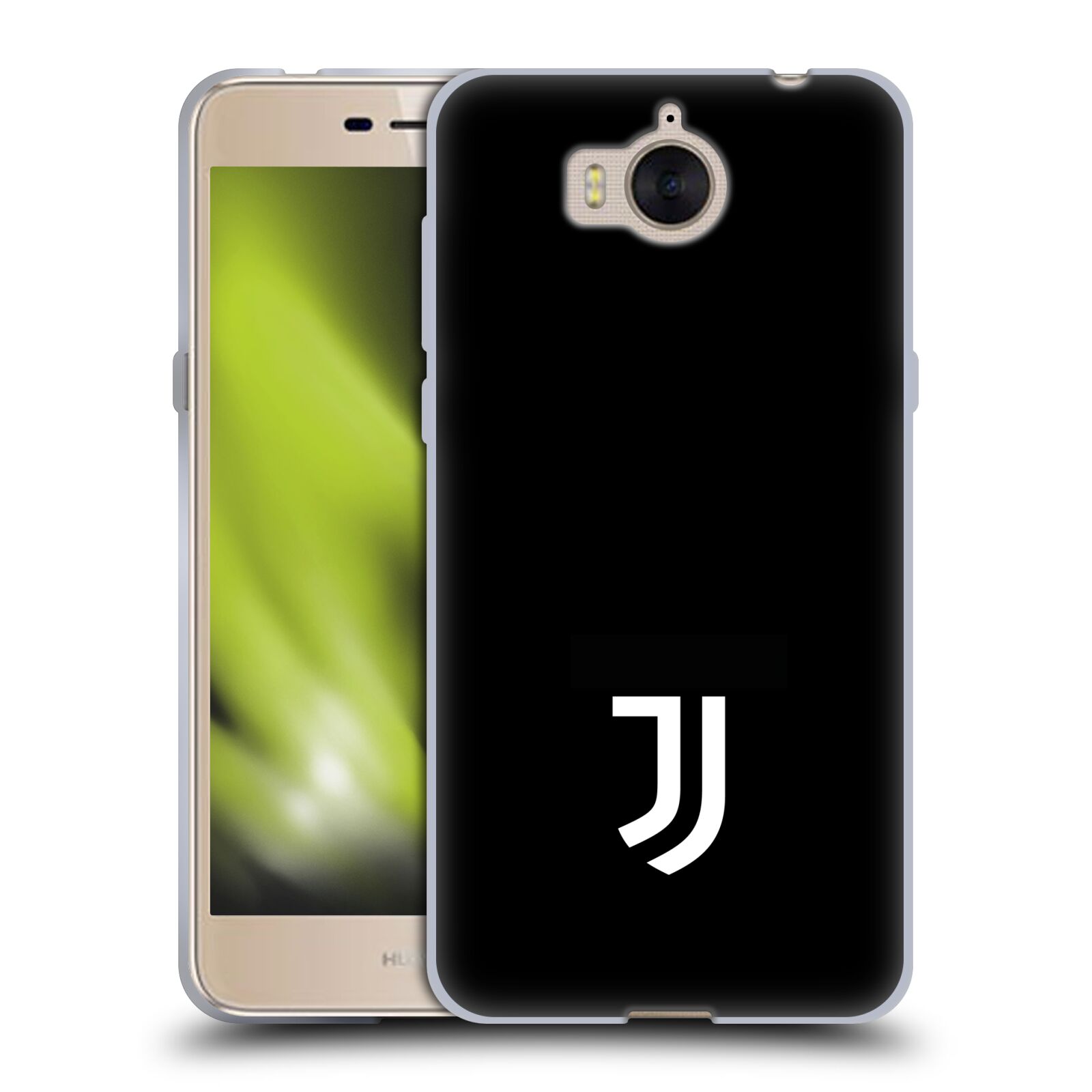 HEAD CASE silikonový obal na mobil Huawei Y6 2017 Fotbalový klub Juventus FC černé pozadí bílý znak malý