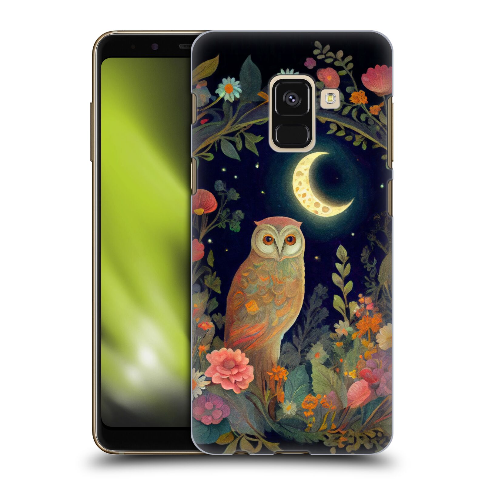 Obal na mobil Samsung Galaxy A8+ 2018, A8 PLUS 2018 - HEAD CASE - JK Stewart sova a měsíc