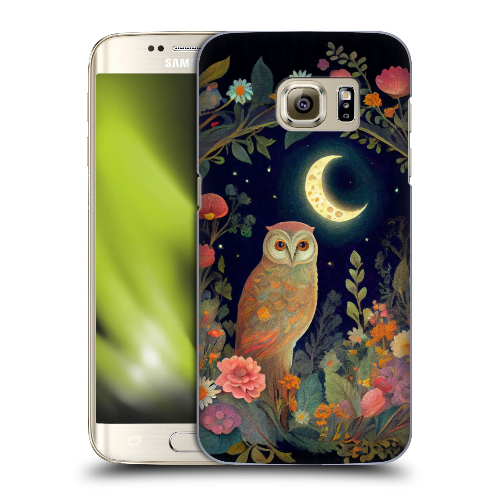 Obal na mobil Samsung Galaxy S7 EDGE - HEAD CASE - JK Stewart sova a měsíc