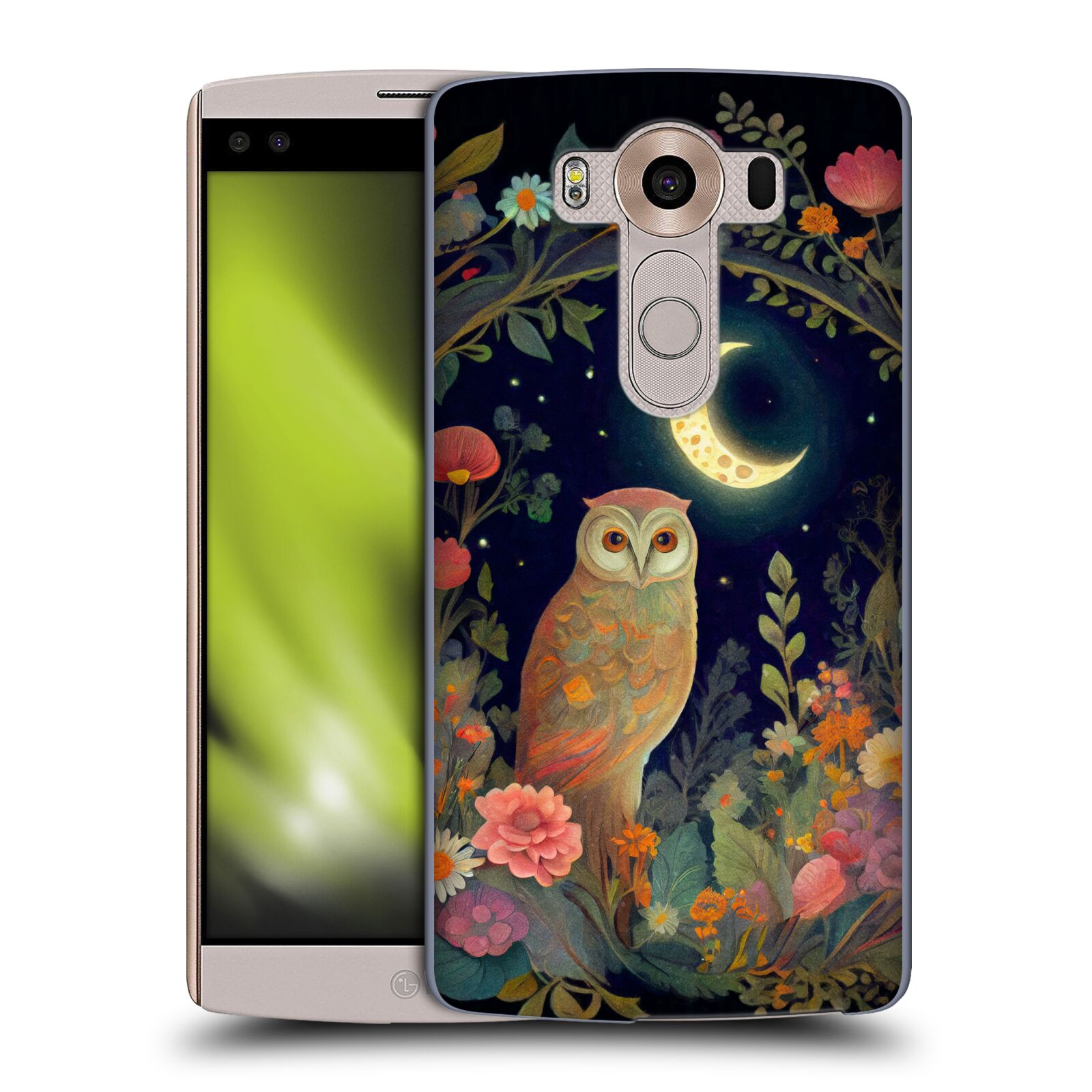 Obal na mobil LG V10 - HEAD CASE - JK Stewart sova a měsíc
