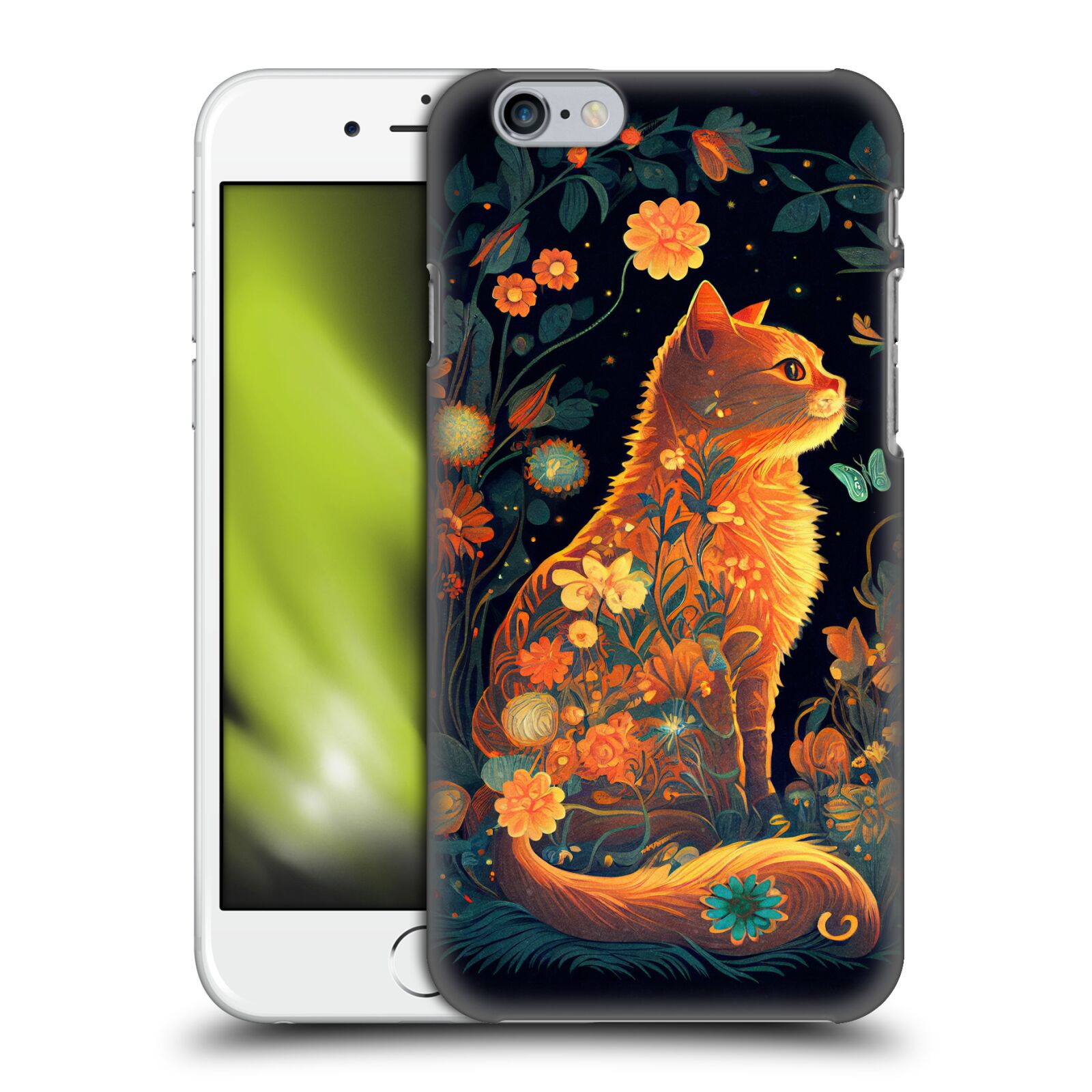 Obal na mobil Apple Iphone 6/6S - HEAD CASE - JK Stewart Oranžová kočka