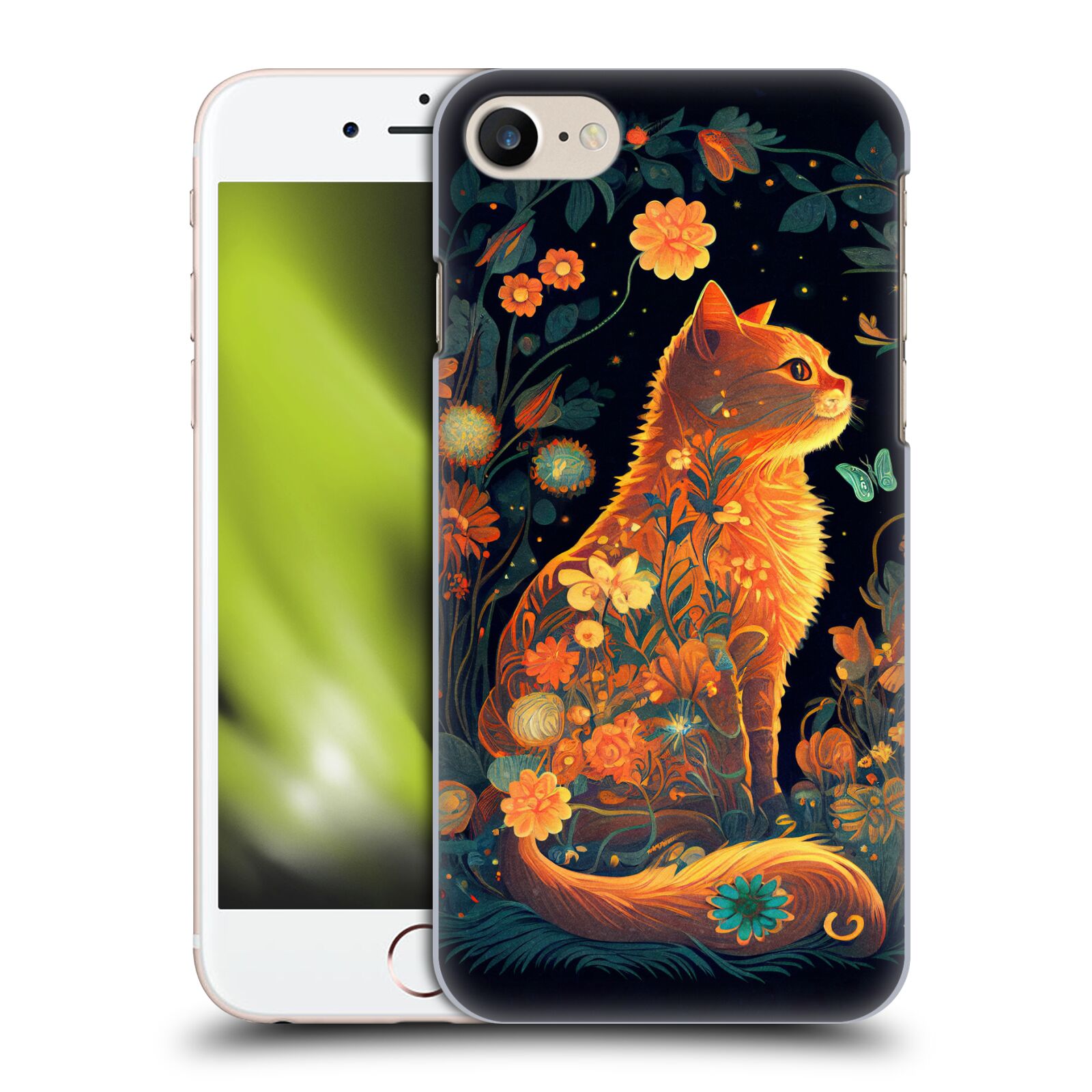 Obal na mobil Apple Iphone 7/8 - HEAD CASE - JK Stewart Oranžová kočka