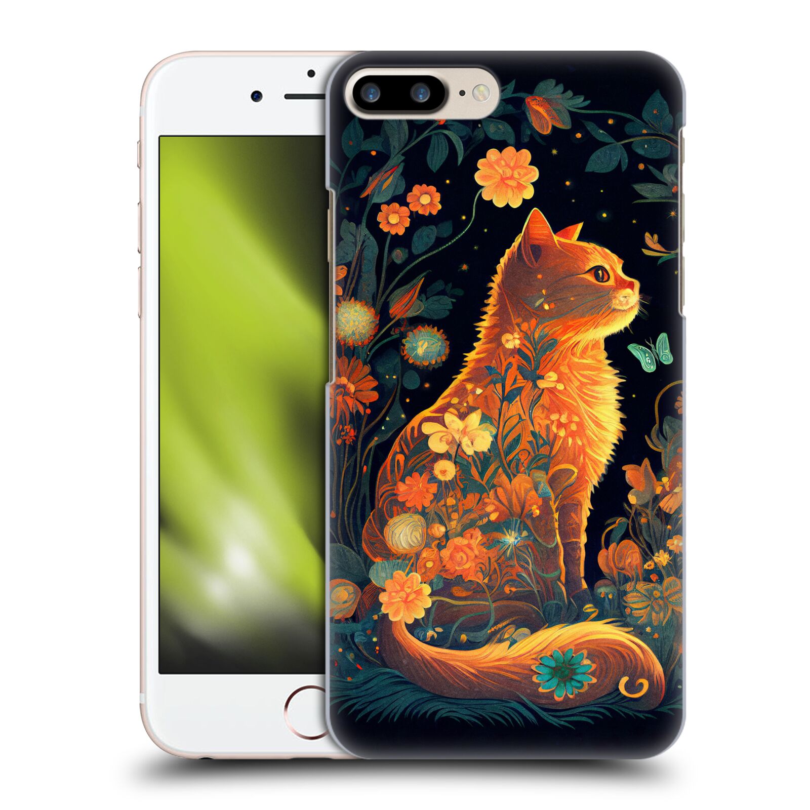 Obal na mobil Apple Iphone 7/8 PLUS - HEAD CASE - JK Stewart Oranžová kočka