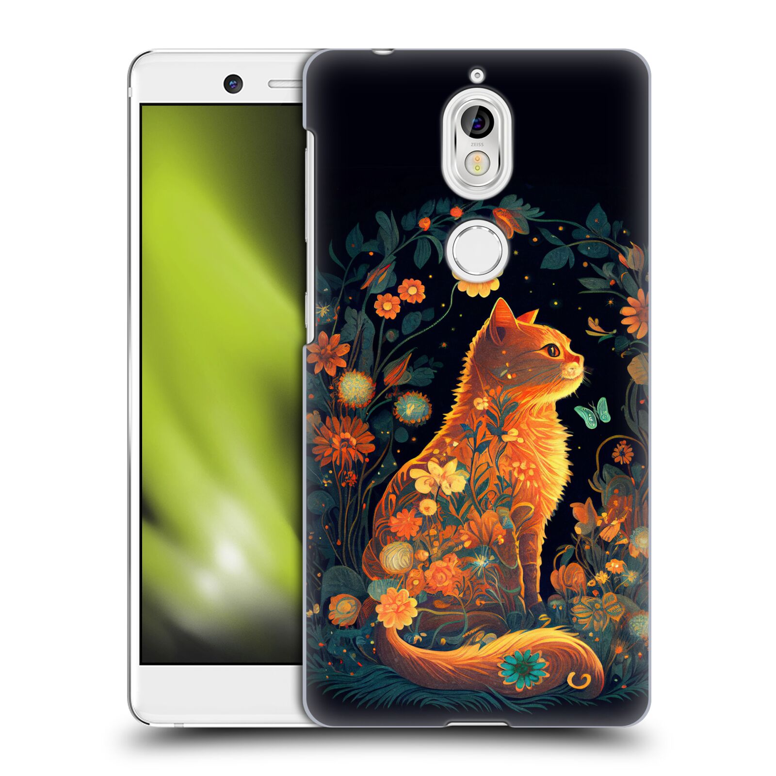 Obal na mobil Nokia 7 - HEAD CASE - JK Stewart Oranžová kočka