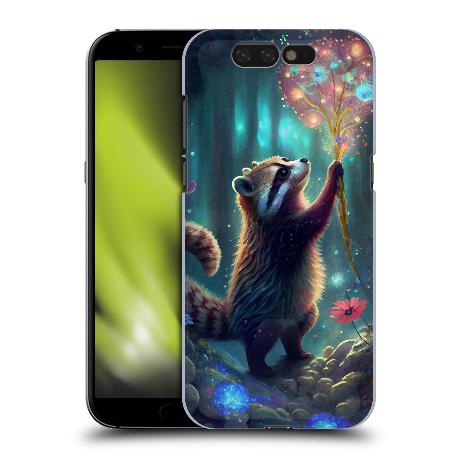 Obal na mobil Xiaomi Black Shark - HEAD CASE - JK Stewart medvídek mýval a květiny