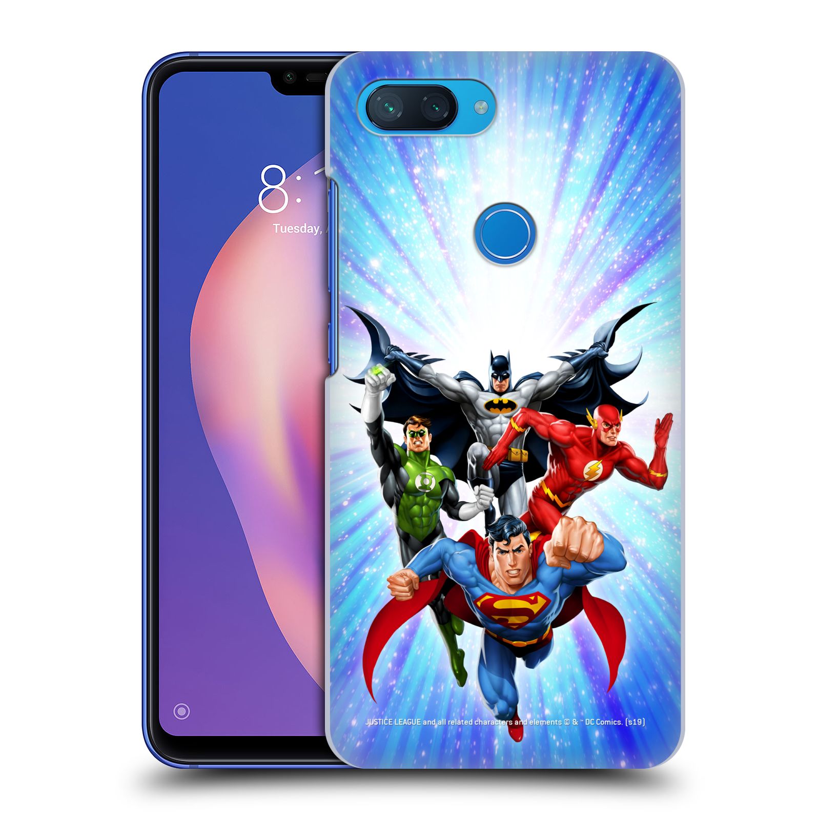 Pouzdro na mobil Xiaomi  Mi 8 Lite - HEAD CASE - DC komix Liga Spravedlivých hrdinové