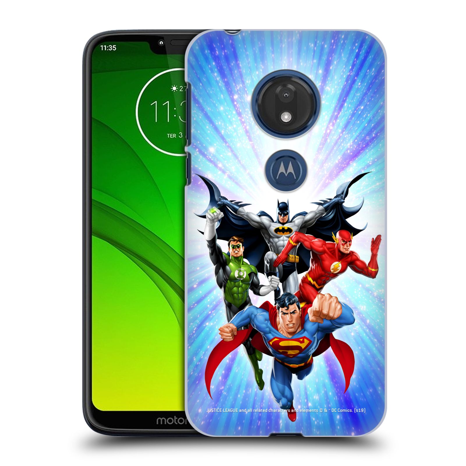 Pouzdro na mobil Motorola Moto G7 Play - HEAD CASE - DC komix Liga Spravedlivých hrdinové