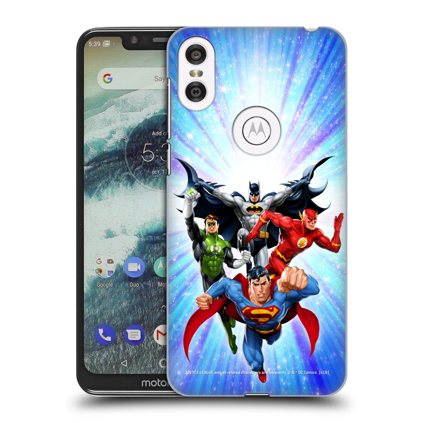 Pouzdro na mobil Motorola Moto ONE - HEAD CASE - DC komix Liga Spravedlivých hrdinové