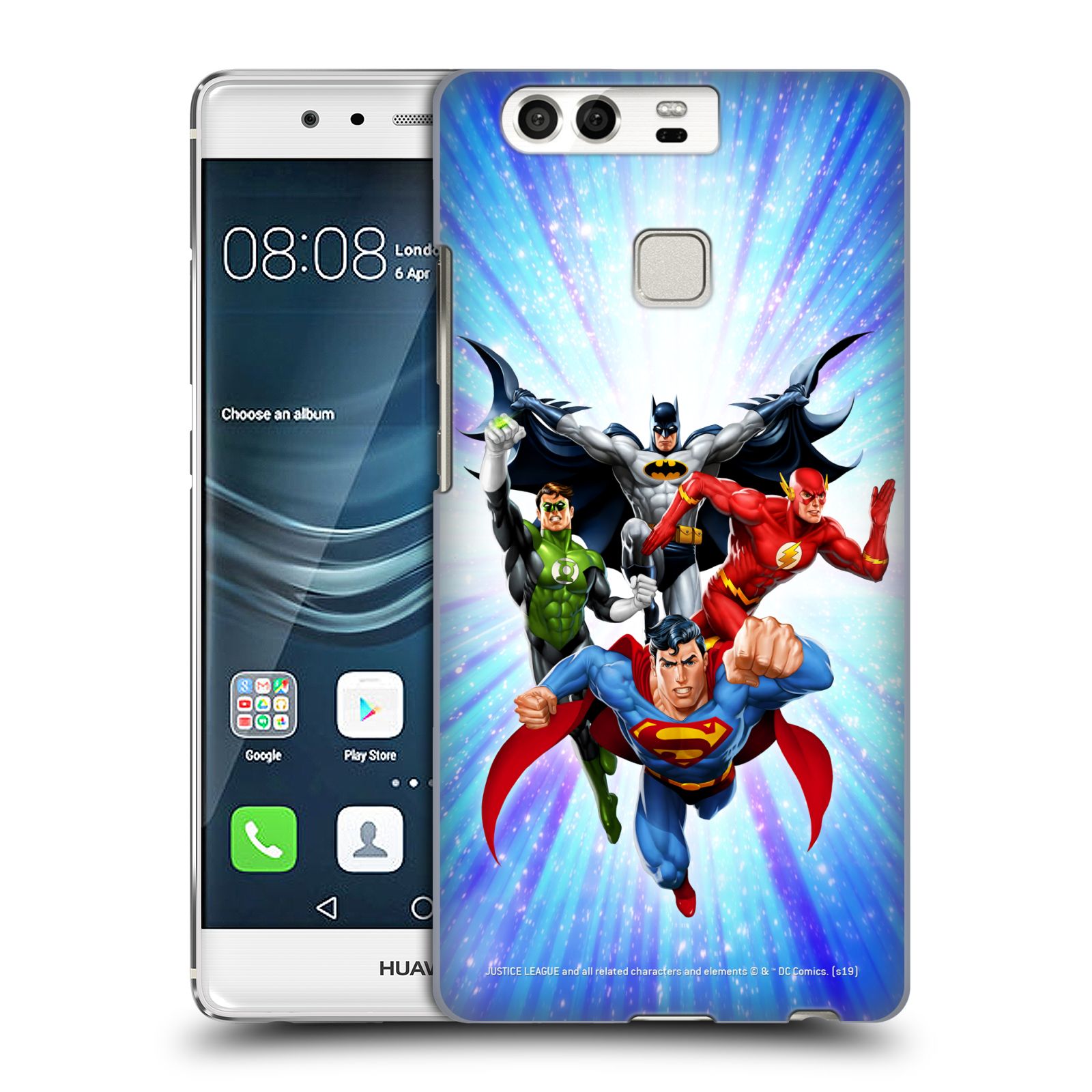 Pouzdro na mobil Huawei P9 / P9 DUAL SIM - HEAD CASE - DC komix Liga Spravedlivých hrdinové