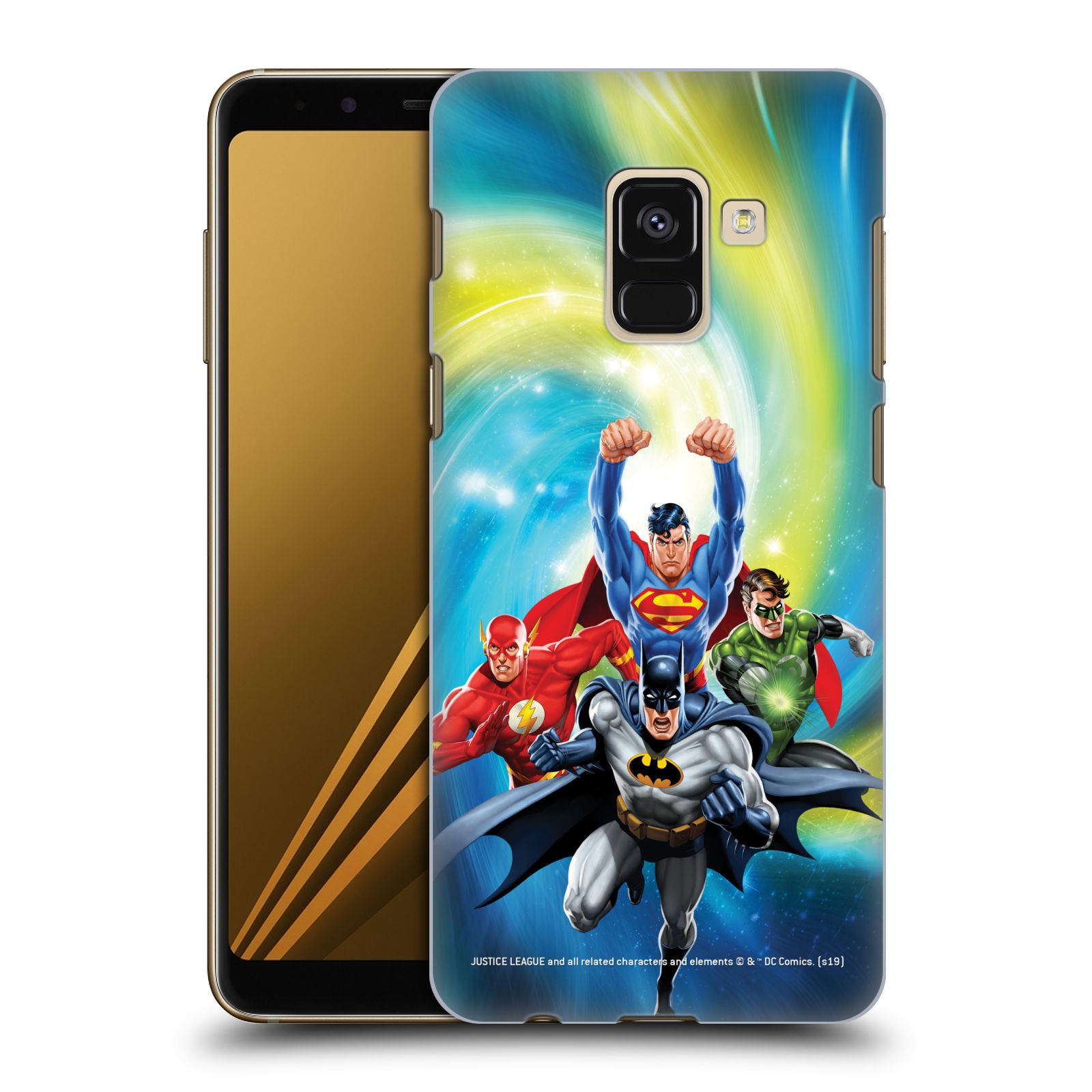 Pouzdro na mobil Samsung Galaxy A8+ 2018, A8 PLUS 2018 - HEAD CASE - DC komix Liga Spravedlivých hrdinové Batman