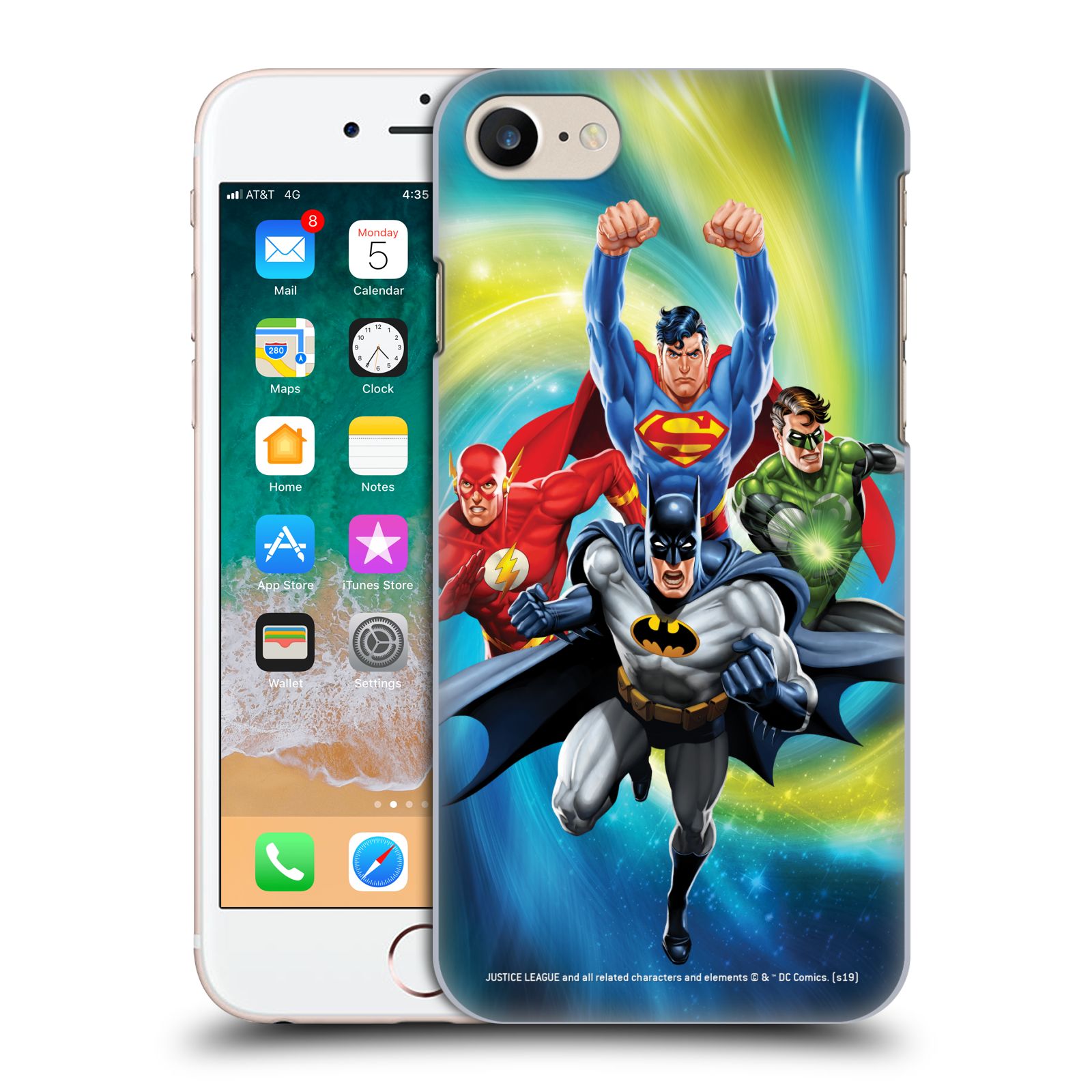 Pouzdro na mobil Apple Iphone 7/8 - HEAD CASE - DC komix Liga Spravedlivých hrdinové Batman