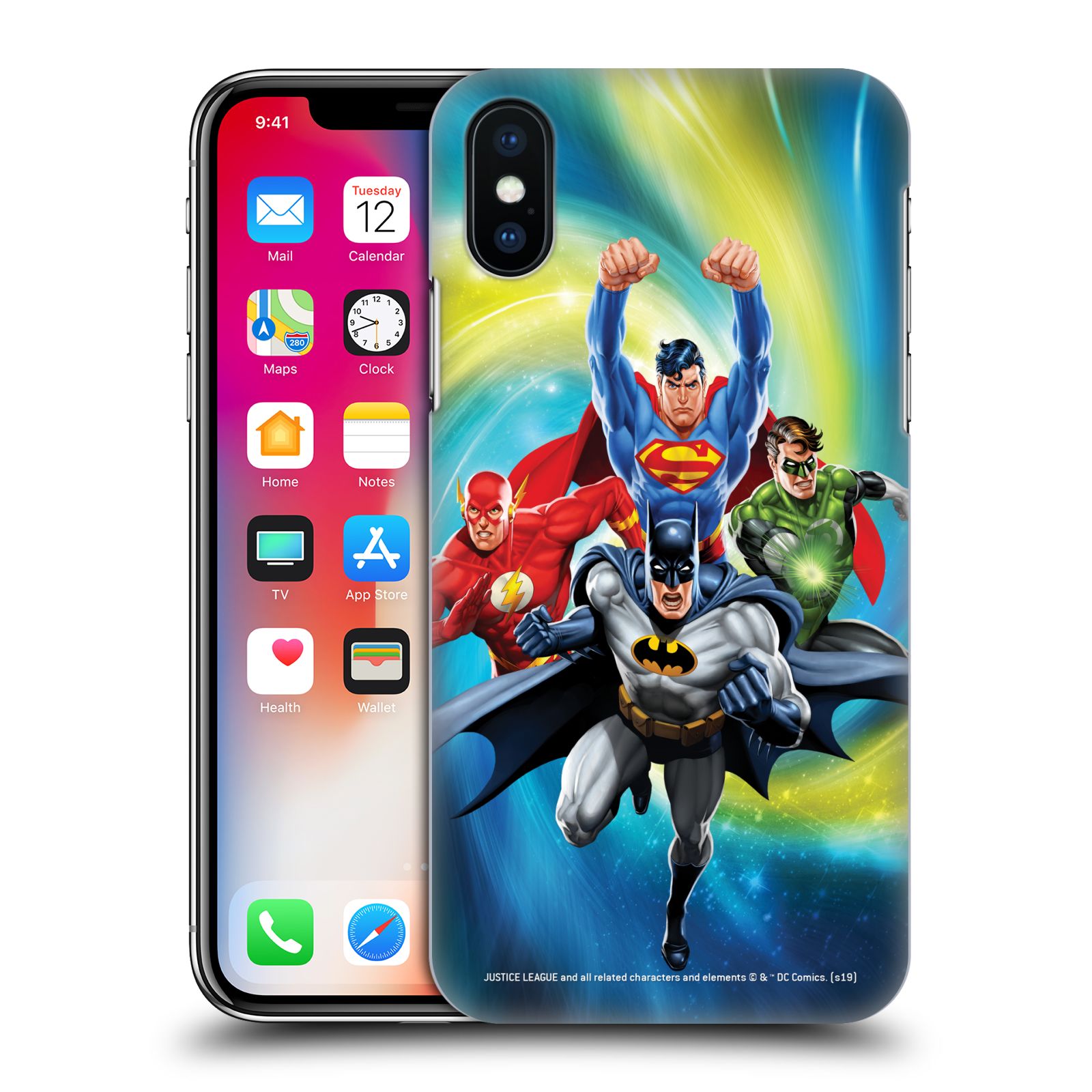 Pouzdro na mobil Apple Iphone X/XS - HEAD CASE - DC komix Liga Spravedlivých hrdinové Batman