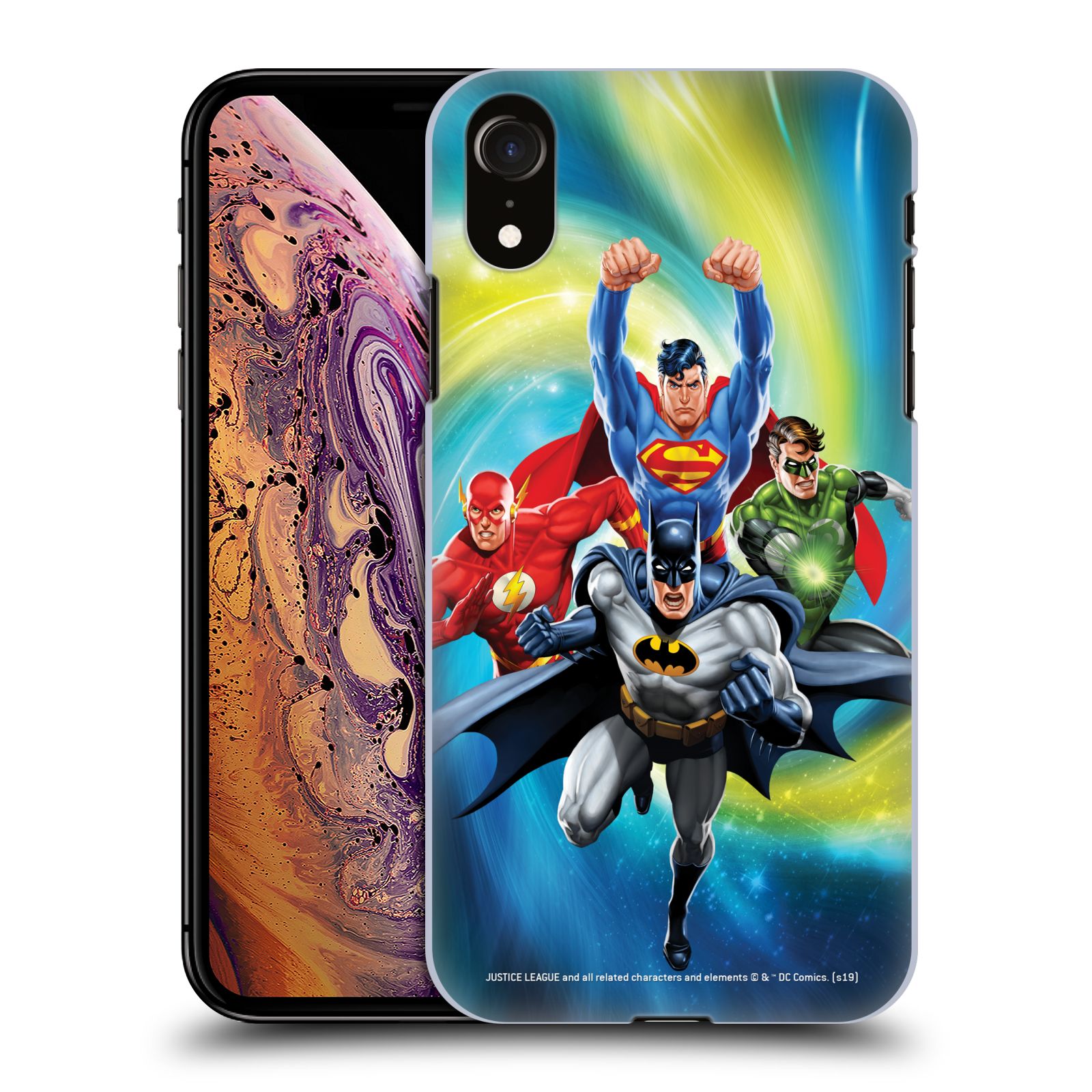 Pouzdro na mobil Apple Iphone XR - HEAD CASE - DC komix Liga Spravedlivých hrdinové Batman
