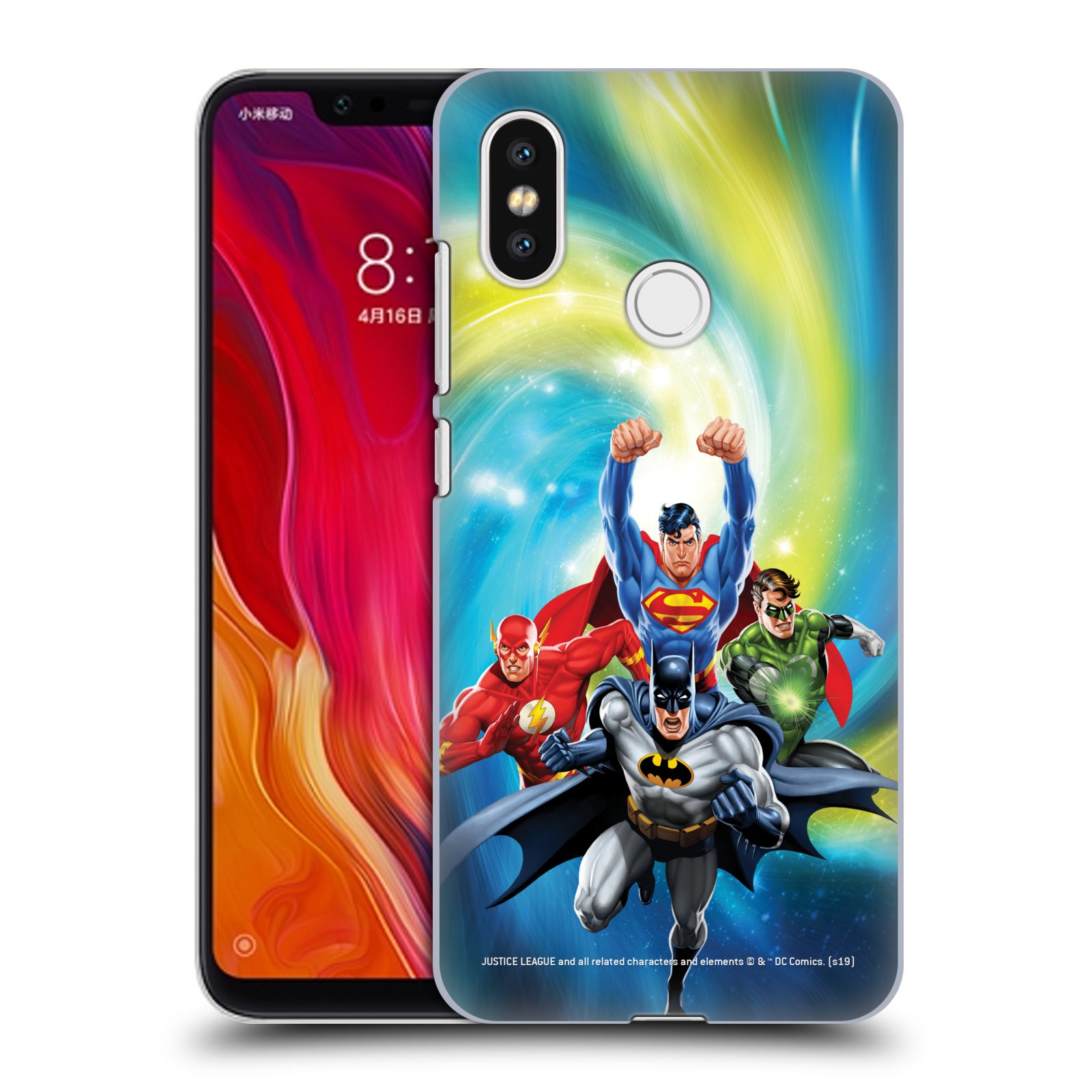 Pouzdro na mobil Xiaomi  Mi 8 - HEAD CASE - DC komix Liga Spravedlivých hrdinové Batman