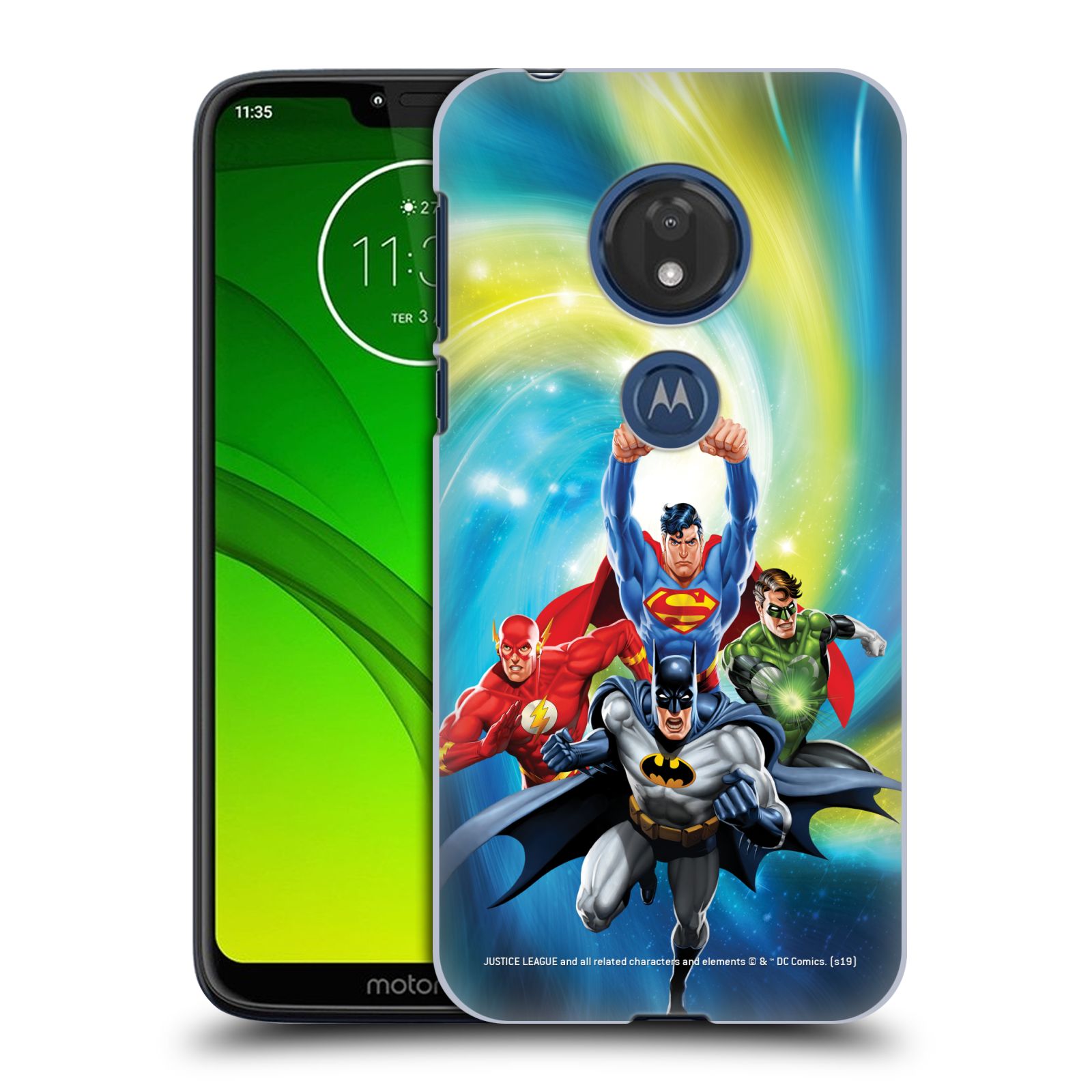 Pouzdro na mobil Motorola Moto G7 Play - HEAD CASE - DC komix Liga Spravedlivých hrdinové Batman