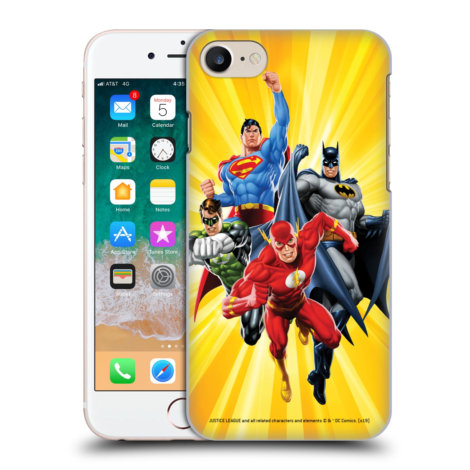 Pouzdro na mobil Apple Iphone 7/8 - HEAD CASE - DC komix Liga Spravedlivých hrdinové Flash