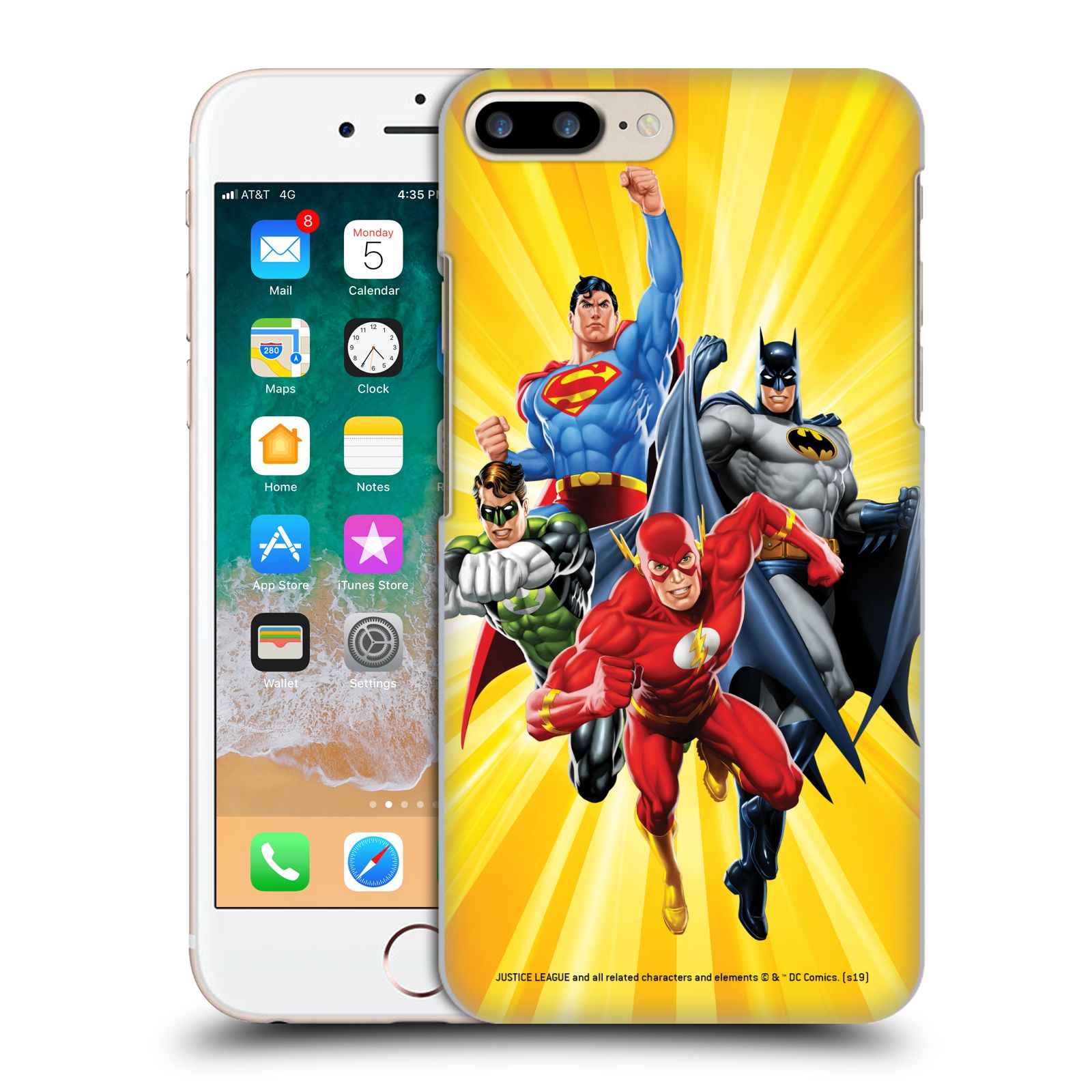 Pouzdro na mobil Apple Iphone 7/8 PLUS - HEAD CASE - DC komix Liga Spravedlivých hrdinové Flash