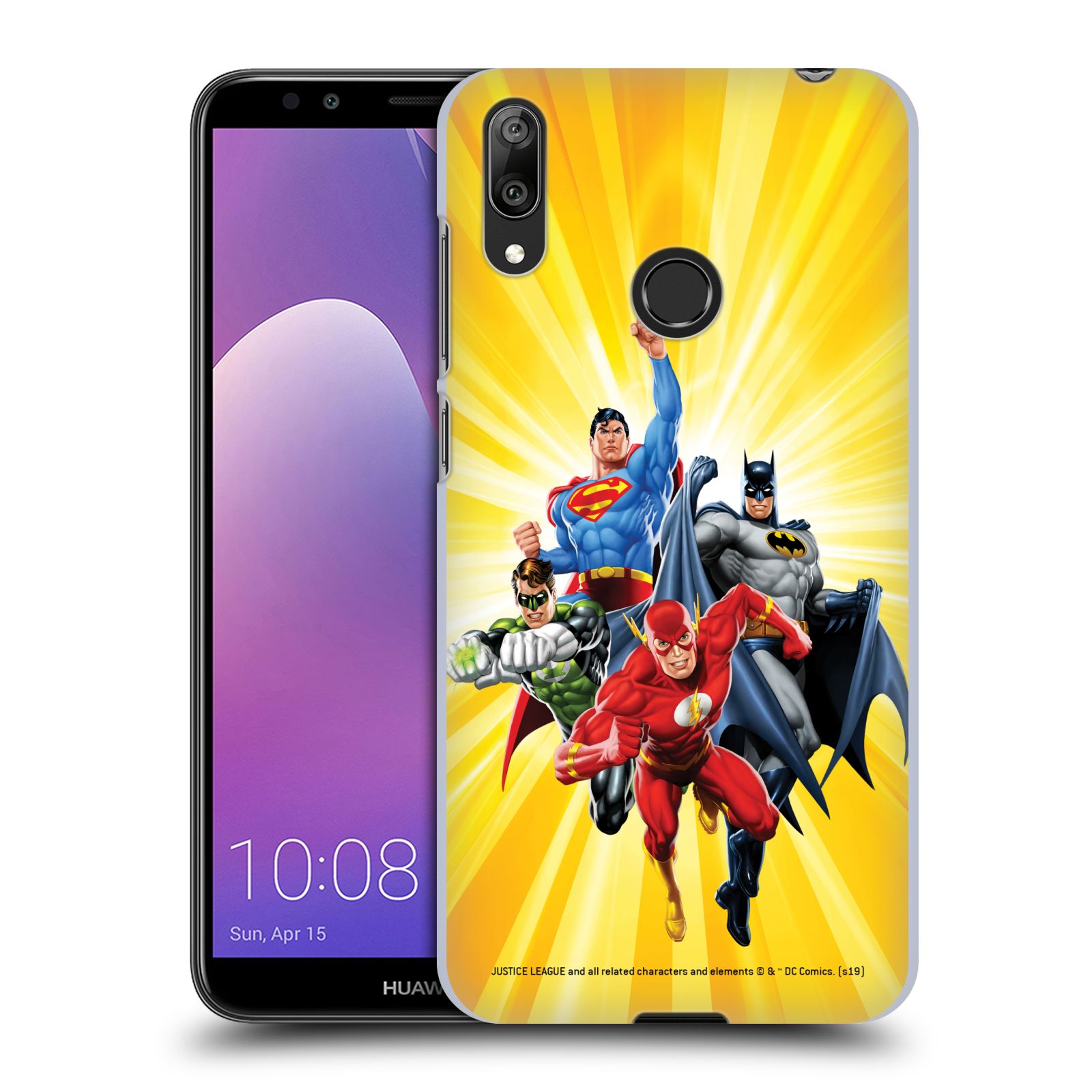 Pouzdro na mobil Huawei Y7 2019 - HEAD CASE - DC komix Liga Spravedlivých hrdinové Flash