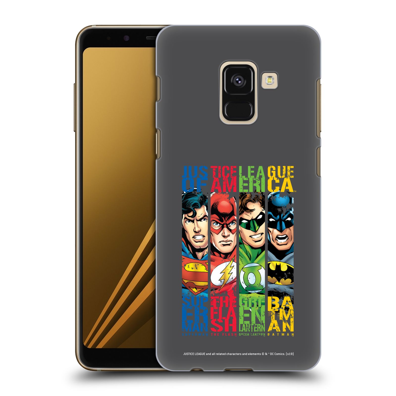 Pouzdro na mobil Samsung Galaxy A8+ 2018, A8 PLUS 2018 - HEAD CASE - DC komix Liga Spravedlivých hrdinové