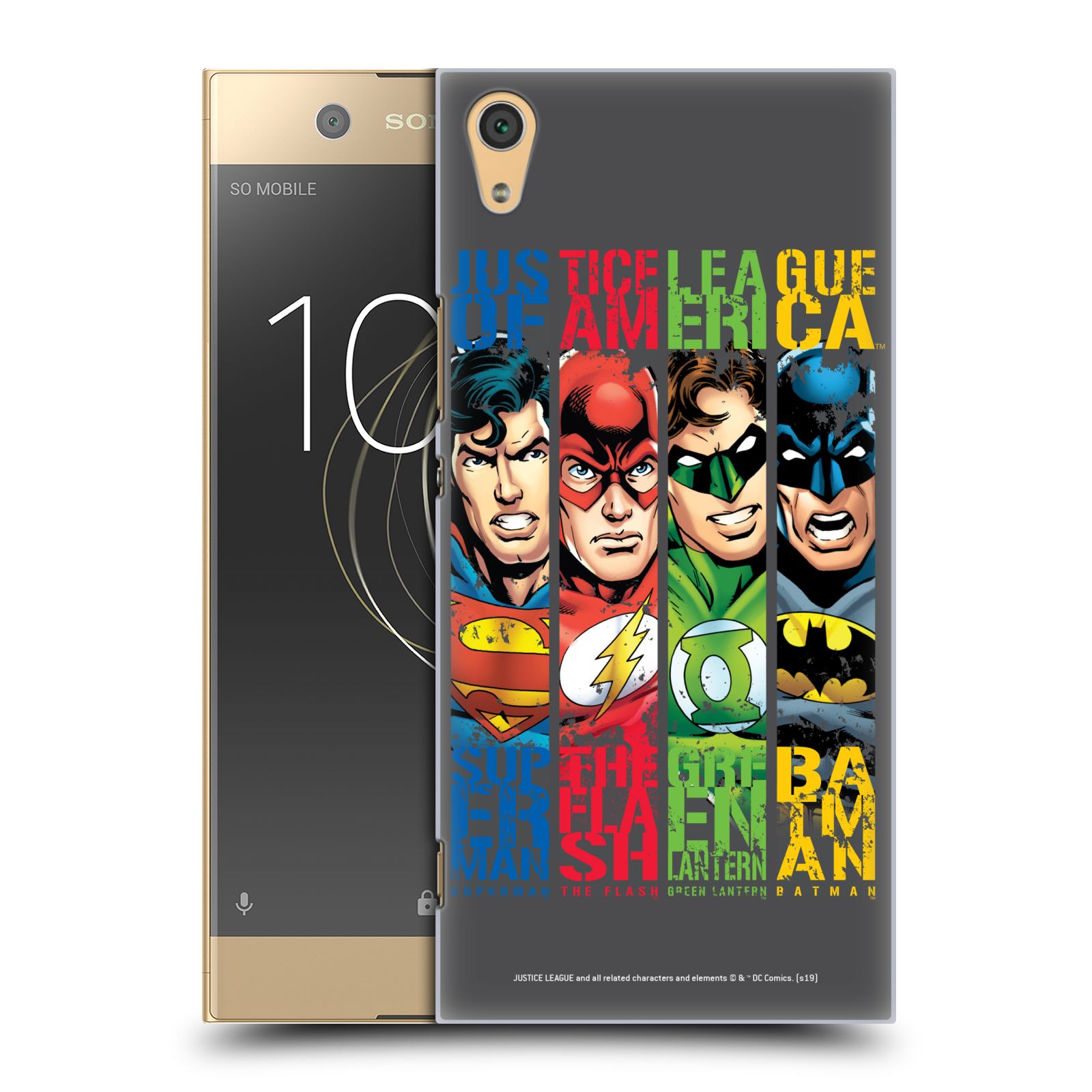 Pouzdro na mobil Sony Xperia XA1 ULTRA - HEAD CASE - DC komix Liga Spravedlivých hrdinové