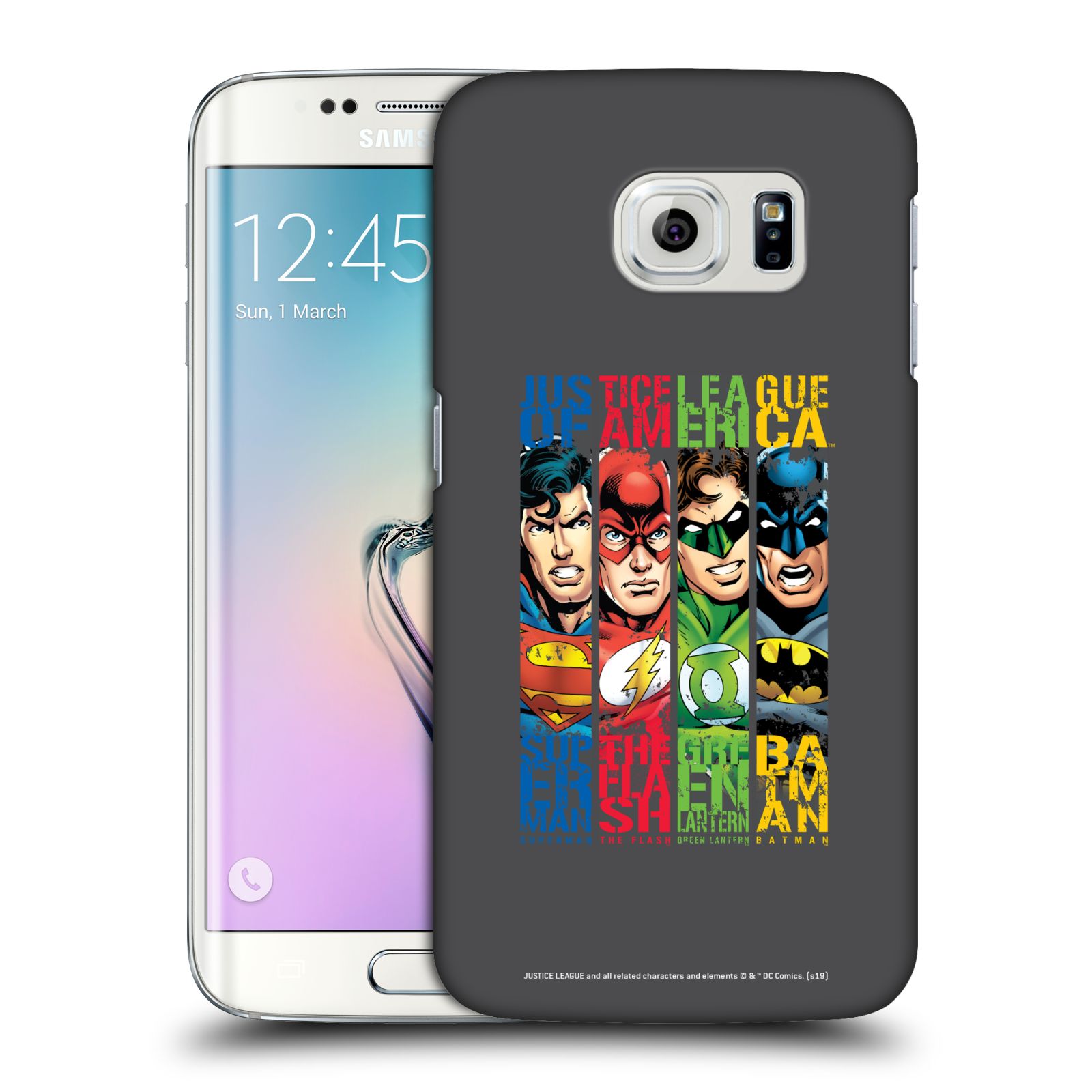 Pouzdro na mobil Samsung Galaxy S6 EDGE - HEAD CASE - DC komix Liga Spravedlivých hrdinové