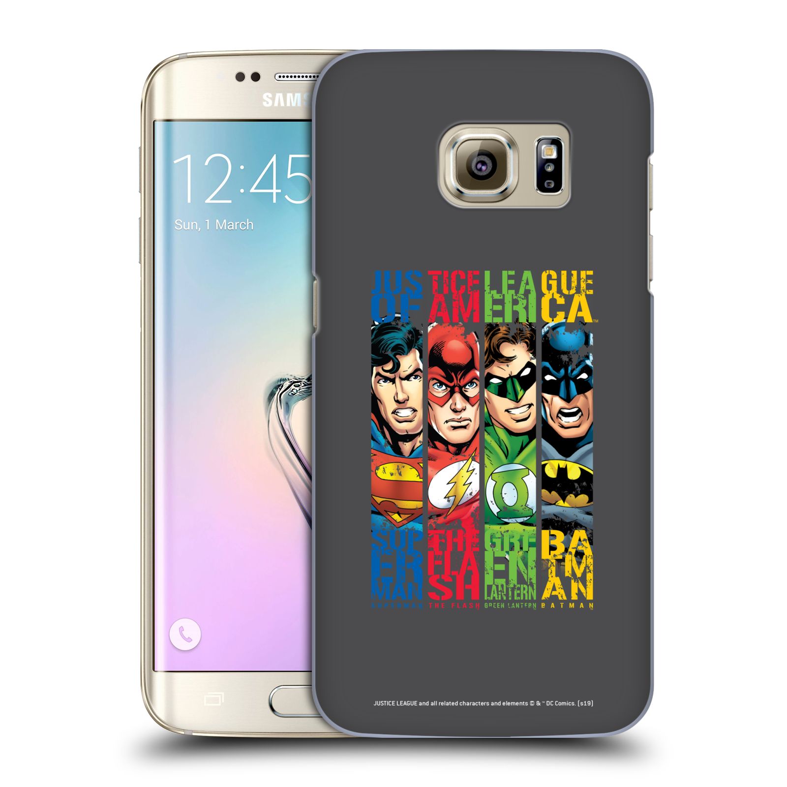 Pouzdro na mobil Samsung Galaxy S7 EDGE - HEAD CASE - DC komix Liga Spravedlivých hrdinové