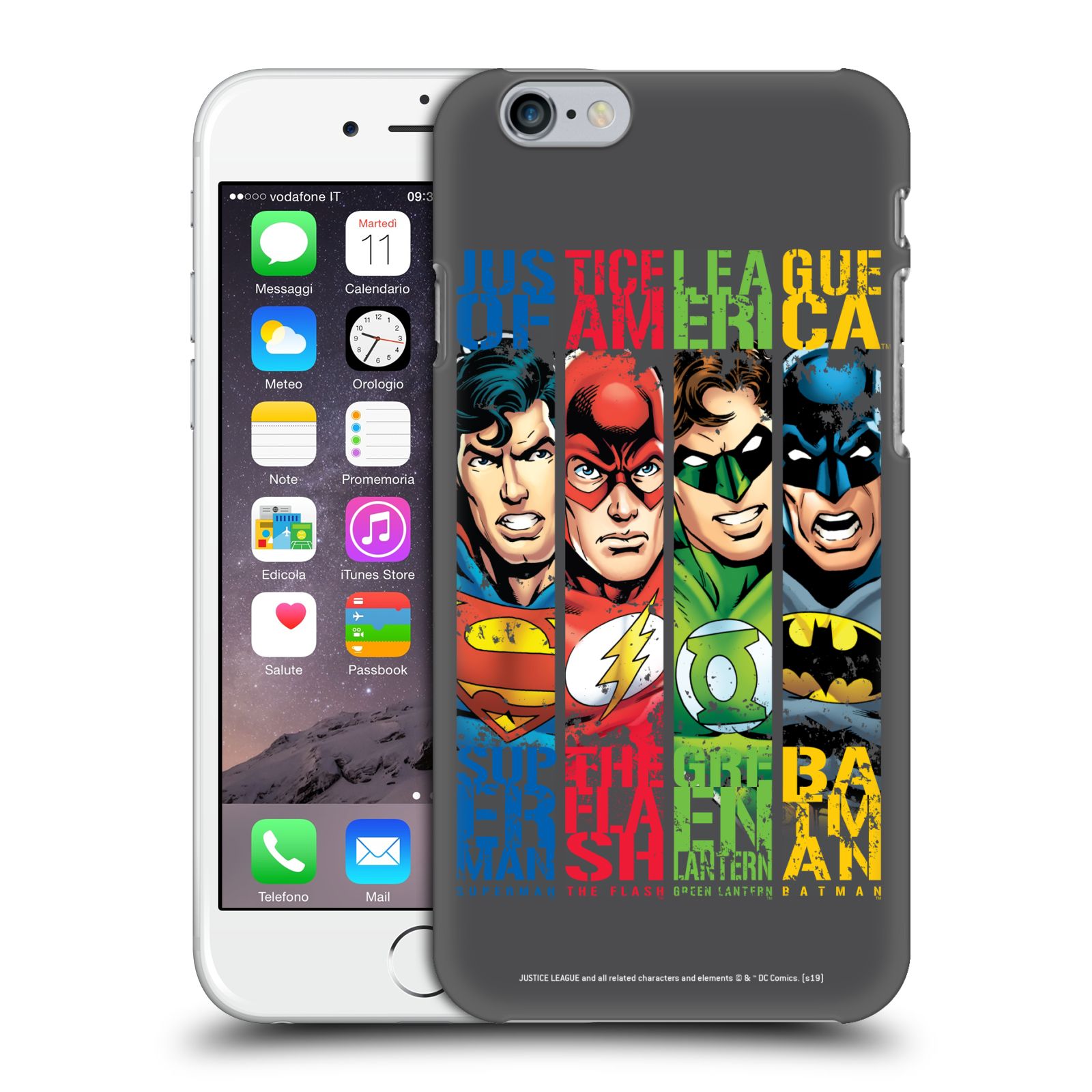 Pouzdro na mobil Apple Iphone 6/6S - HEAD CASE - DC komix Liga Spravedlivých hrdinové