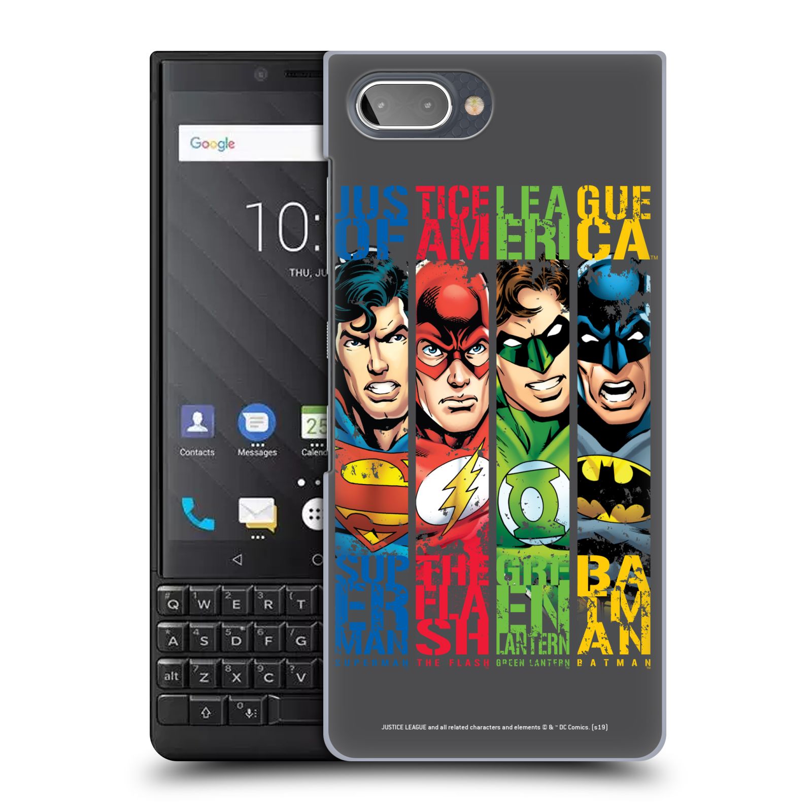 Pouzdro na mobil Blackberry KEY 2 - HEAD CASE - DC komix Liga Spravedlivých hrdinové