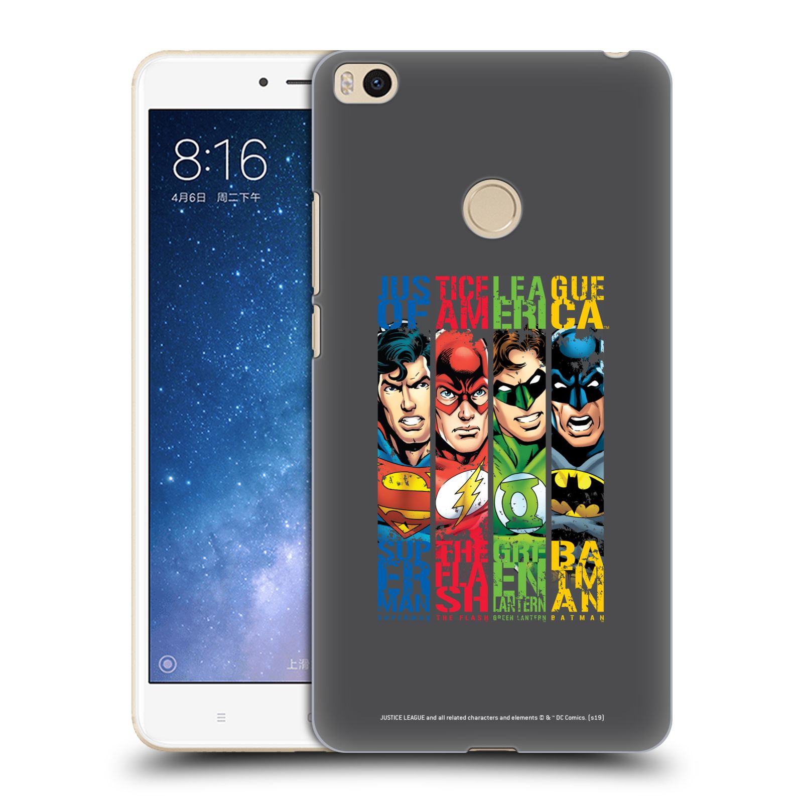 Pouzdro na mobil Xiaomi Mi Max 2 - HEAD CASE - DC komix Liga Spravedlivých hrdinové