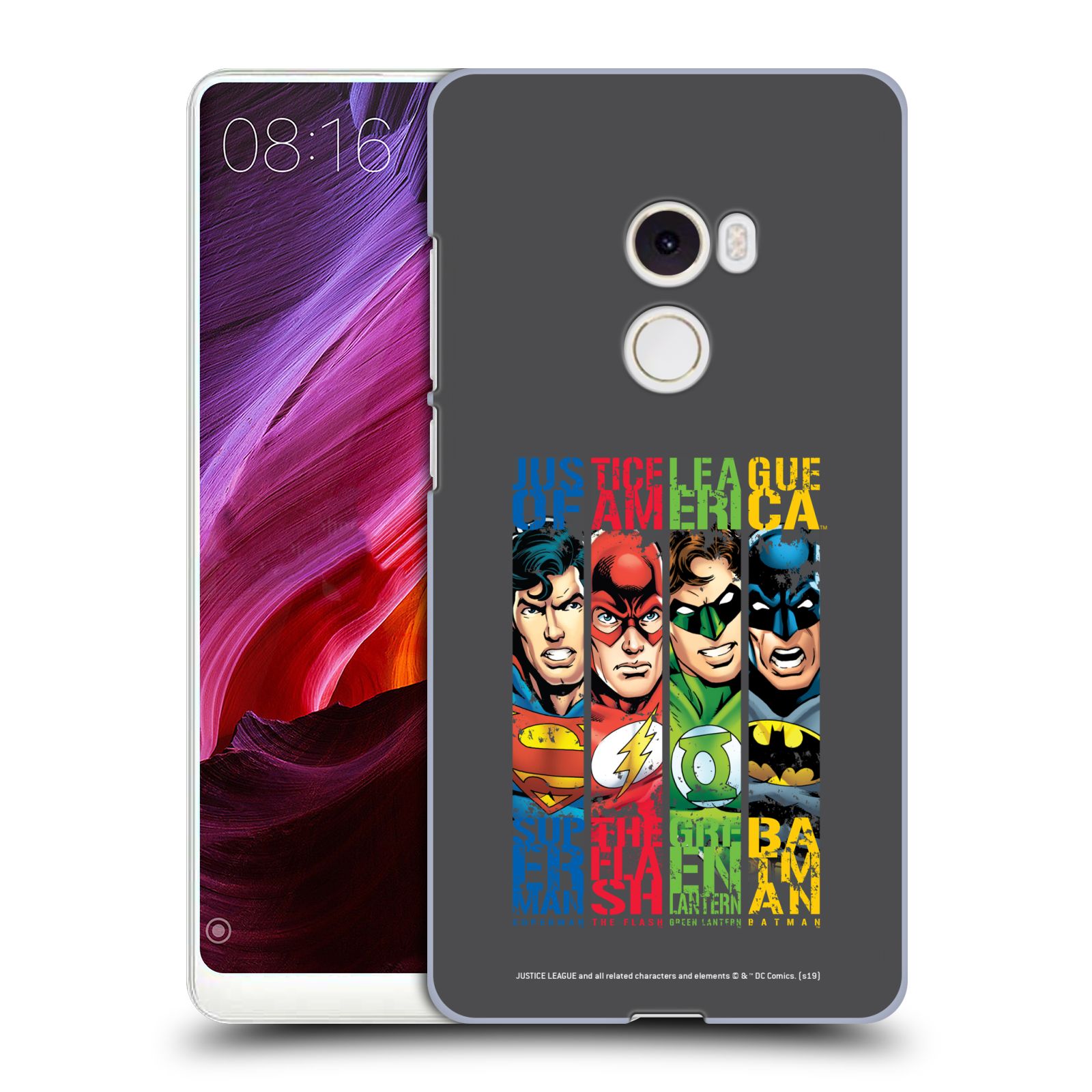 Pouzdro na mobil Xiaomi Mi Mix 2 - HEAD CASE - DC komix Liga Spravedlivých hrdinové