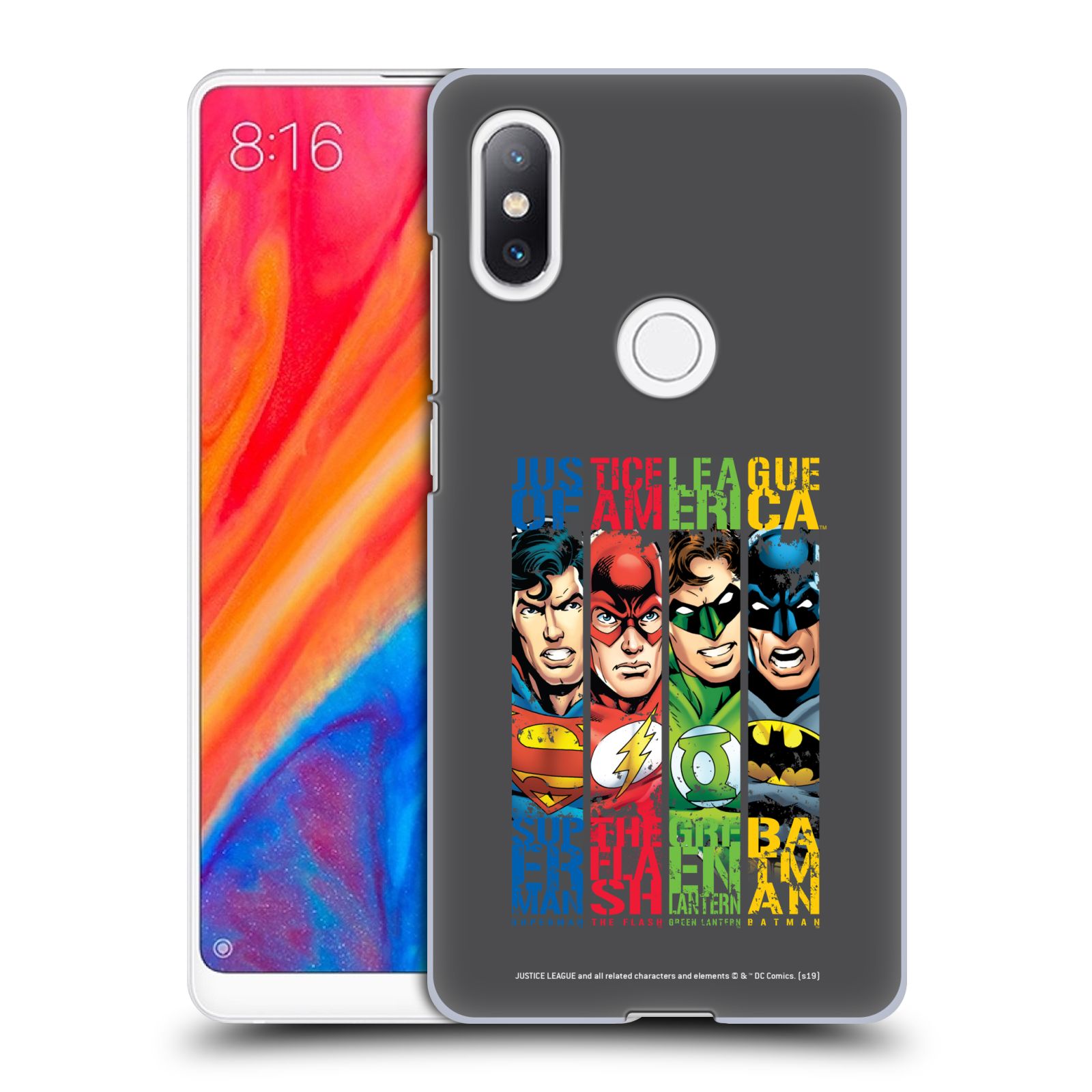 Pouzdro na mobil Xiaomi Mi Mix 2S - HEAD CASE - DC komix Liga Spravedlivých hrdinové
